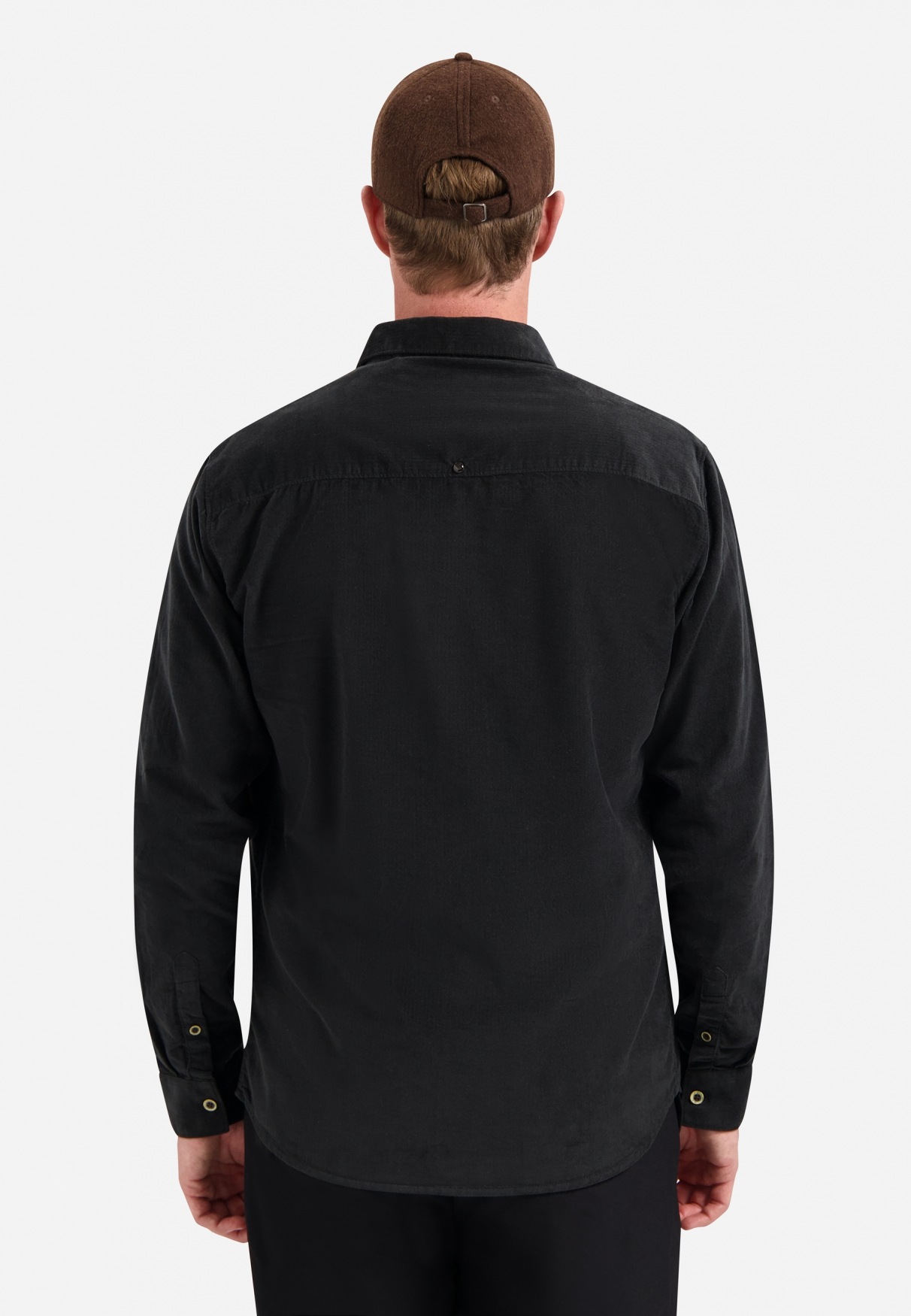 NO EXCESS Langarmhemd »No Excess Cordhemd Shirt Solid Fine Herringbone«
