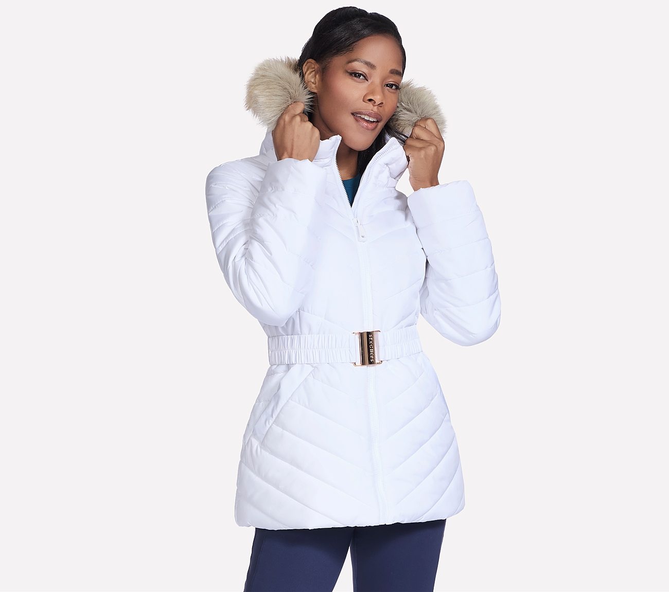 Skechers Winterjacke "ON-THE-GO BELTED PARKA" mit Kapuze günstig online kaufen