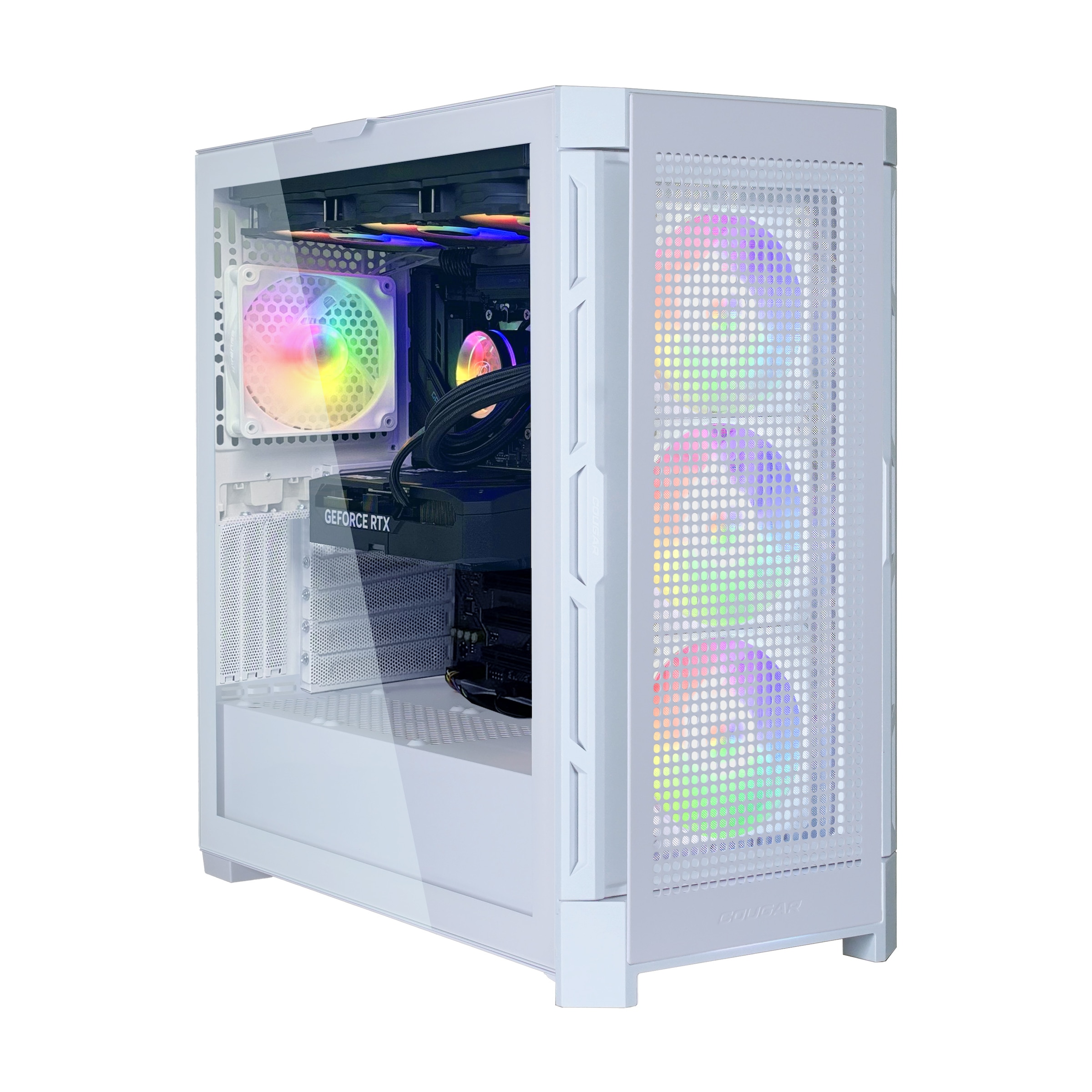 COUGAR Gaming-PC "DUOFACE PRO WT 7939 AMD Ryzen 5 9600X 32GB DDR5 1TB SSD RTX 5060", weiß, Microsoft Windows 11 Home (64 Bit), 32 GB RAM 1.000 GB SSD,