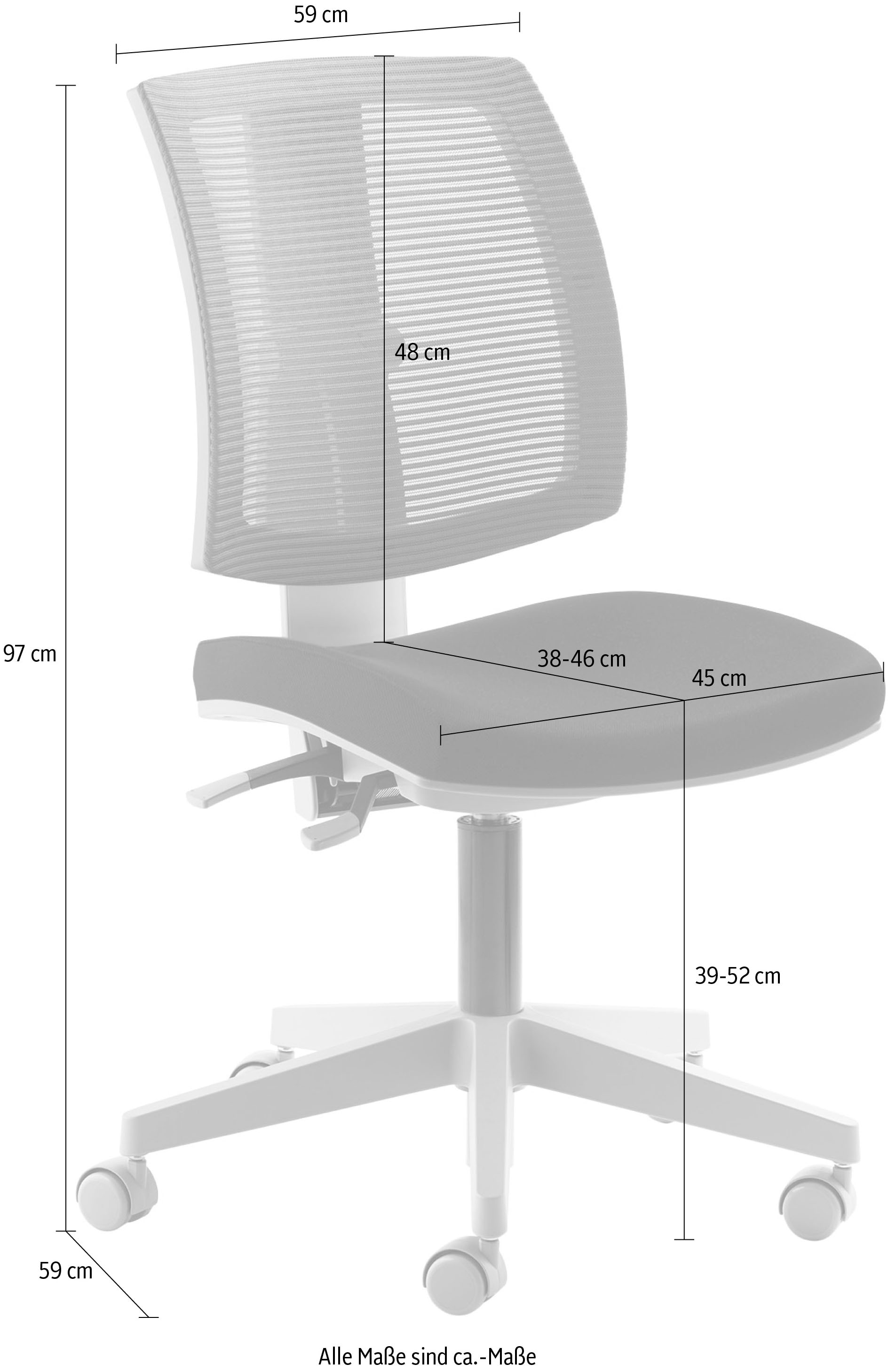 Mayer Sitzmöbel Bürostuhl, Polyester, "myFLEXO"