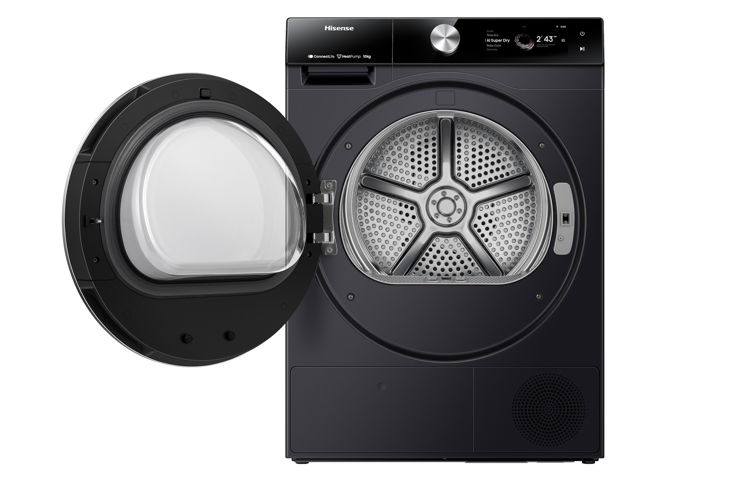 Hisense Wärmepumpentrockner »DH7S107BW«, Dynamisches TFT-Touch-Display