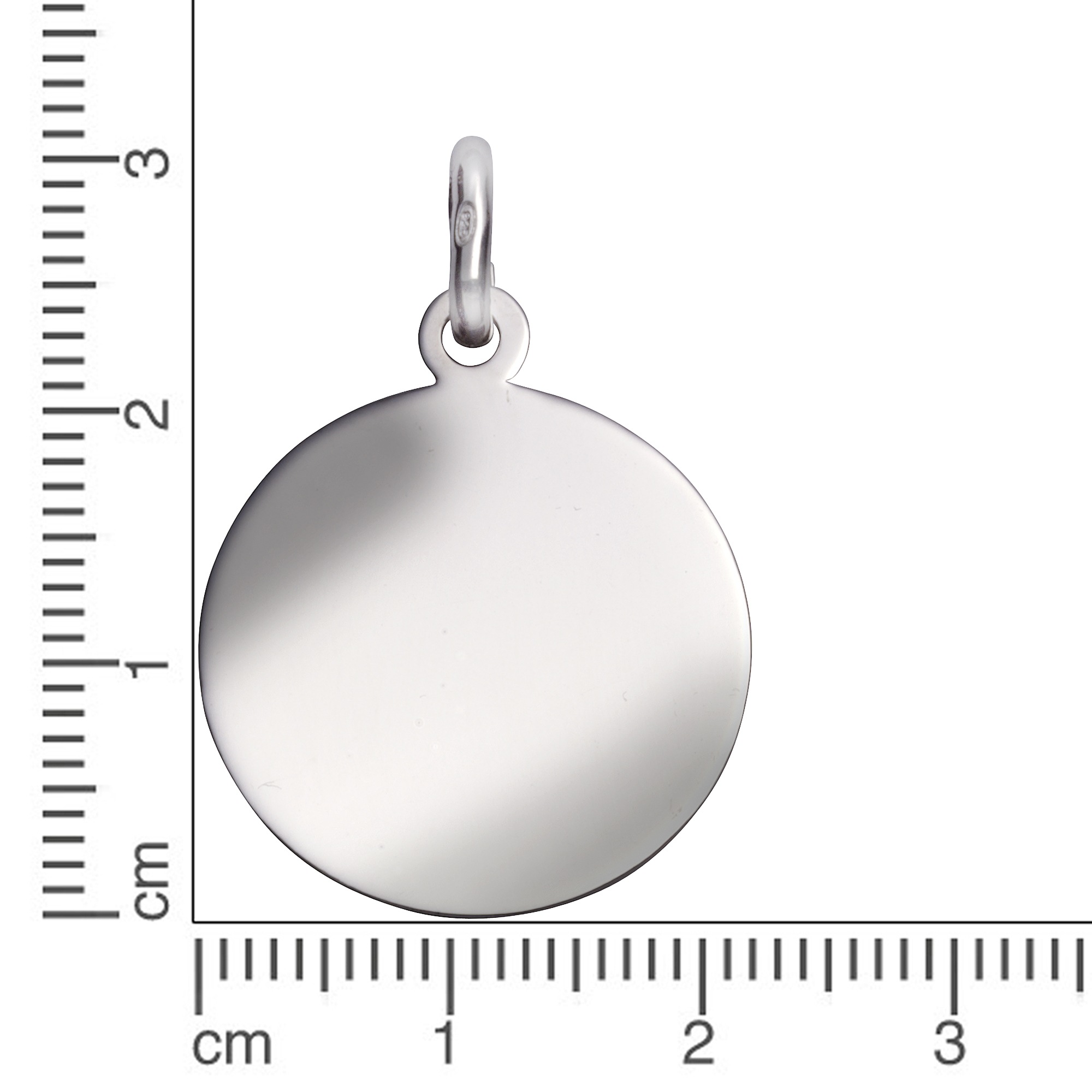 Vivance Kettenanhänger »925/- Sterling Silber rhodiniert Silberplatte 22mm«