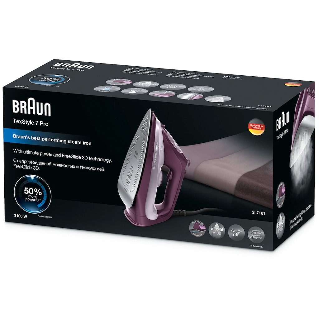 Braun Dampfbügeleisen »TexStyle 7 Pro SI 7181 VI«, 3100 W