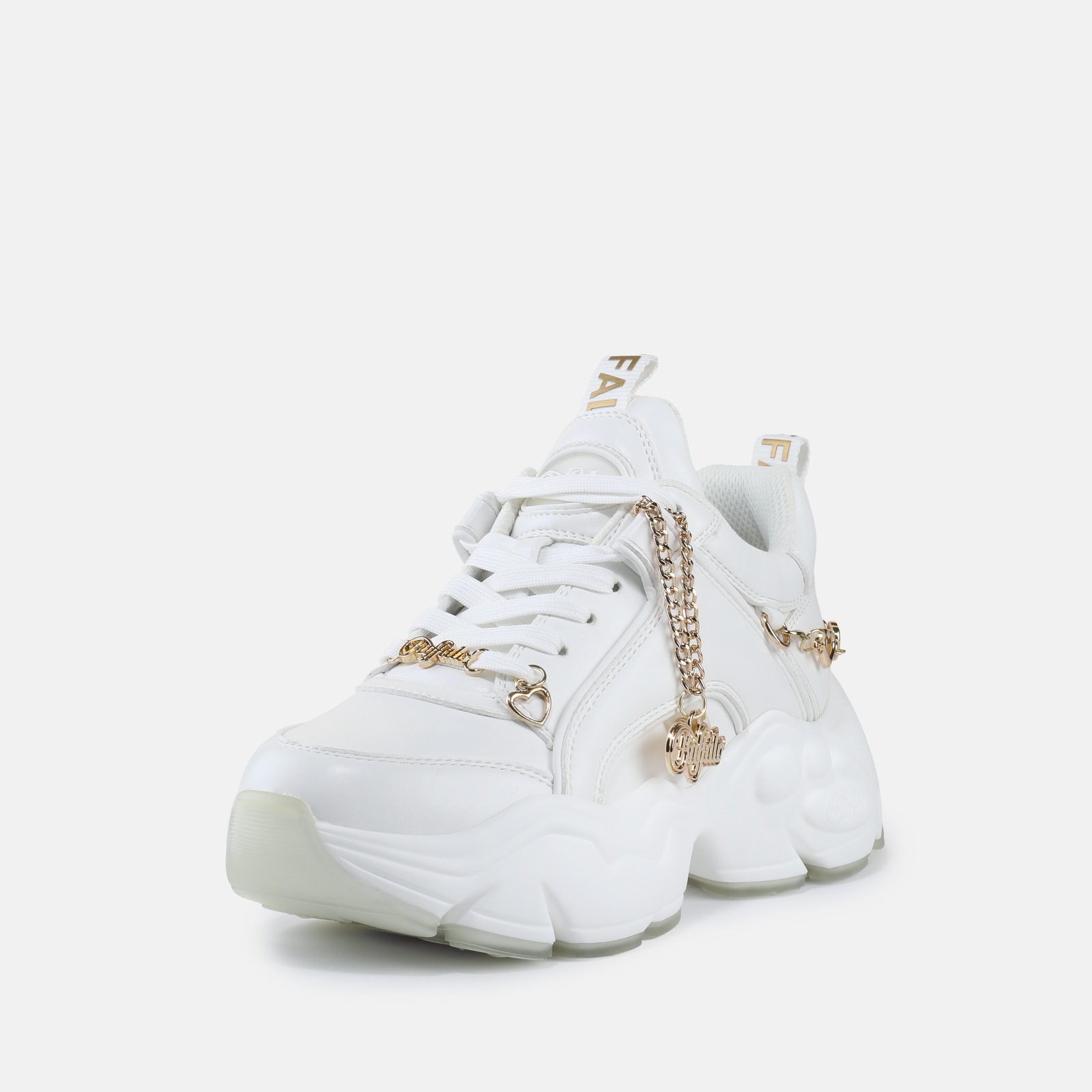 Buffalo Plateausneaker "BINARY HC" Chunky-Sneaker mit Zierkette und Herz-Anhänger