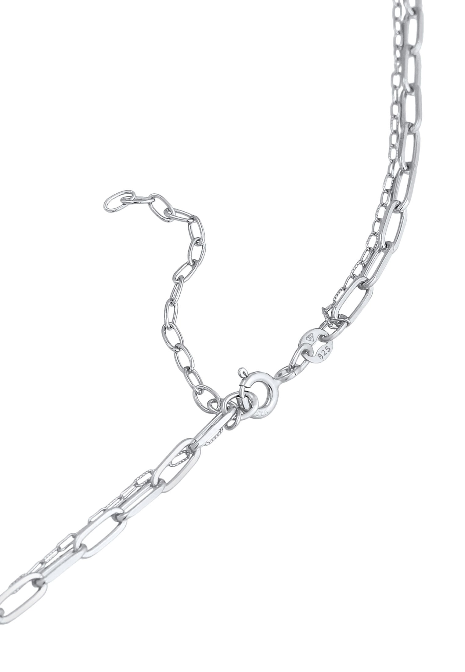 Elli Gliederkette »Layer Glieder Oval Basic Chunky Chain 925 Silber«