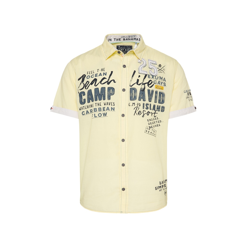 CAMP DAVID Kurzarmhemd, aus Baumwolle