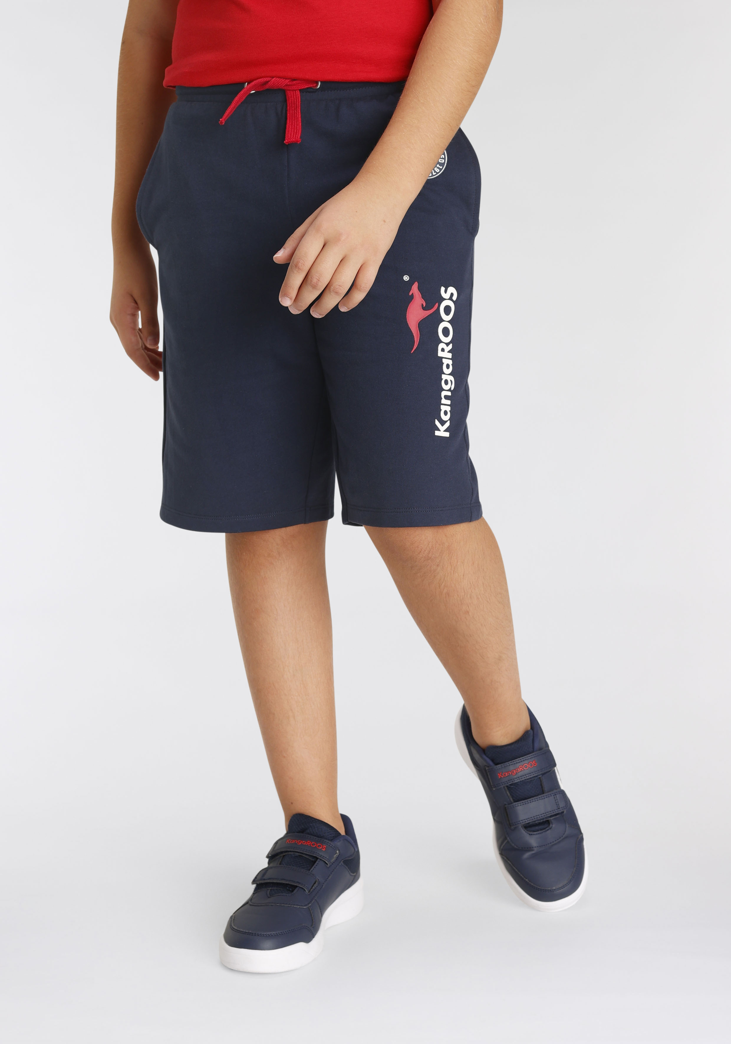 KangaROOS Sweatshorts ", Basic Sweatbermudas mit Logo-Druck" Modische Kangaroos Drucke