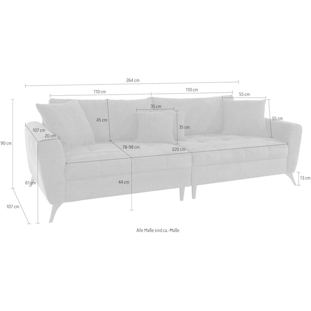 INOSIGN Big-Sofa »Lörby«, Belastbarkeit bis 140kg pro Sitzplatz, auch mit  Aqua clean-Bezug | BAUR