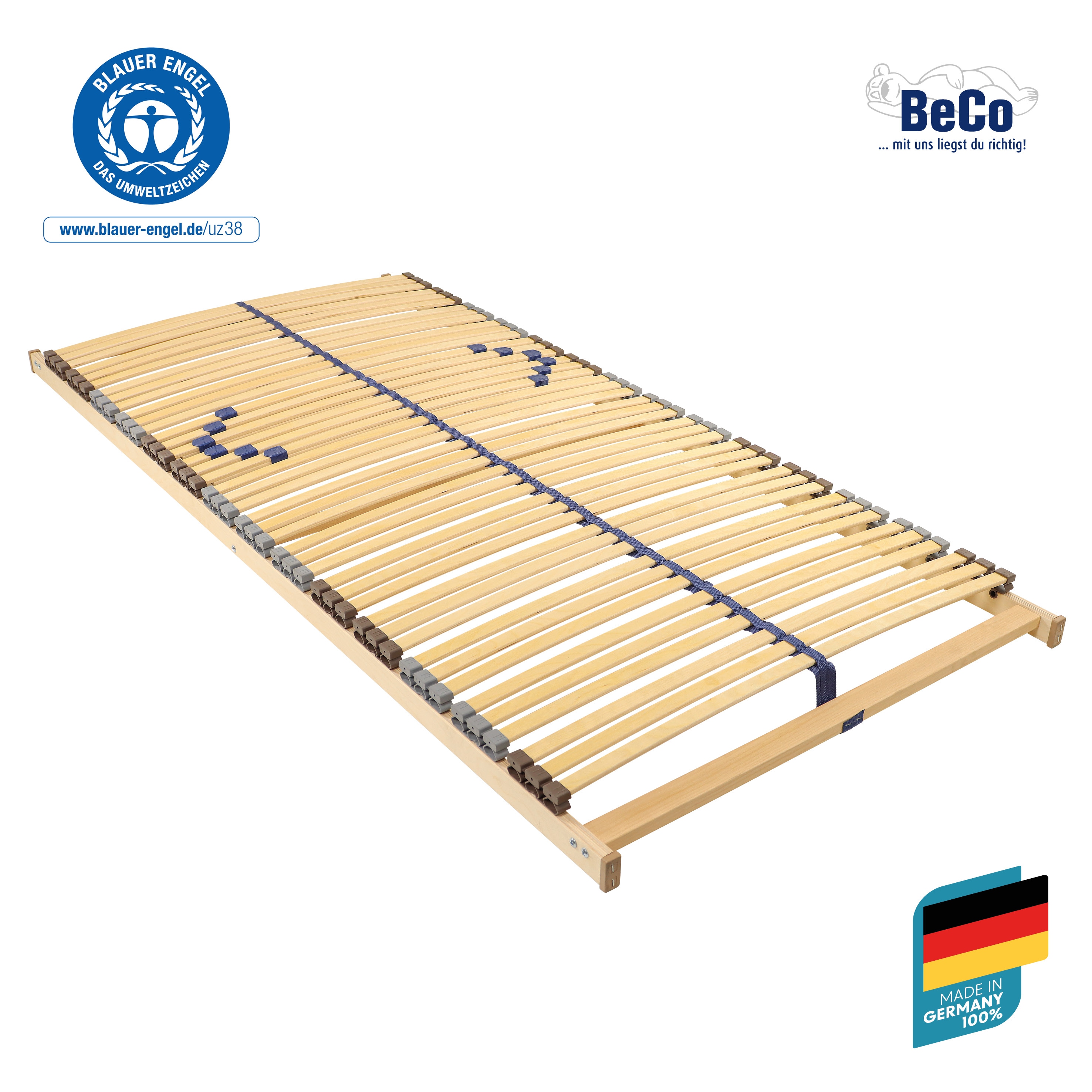 Lattenrost BECO, B:100cm H:8cm L:200cm, transparent, Lattenroste, "Blue Royal NV", ausgezeichnet mit dem Blauen Engel