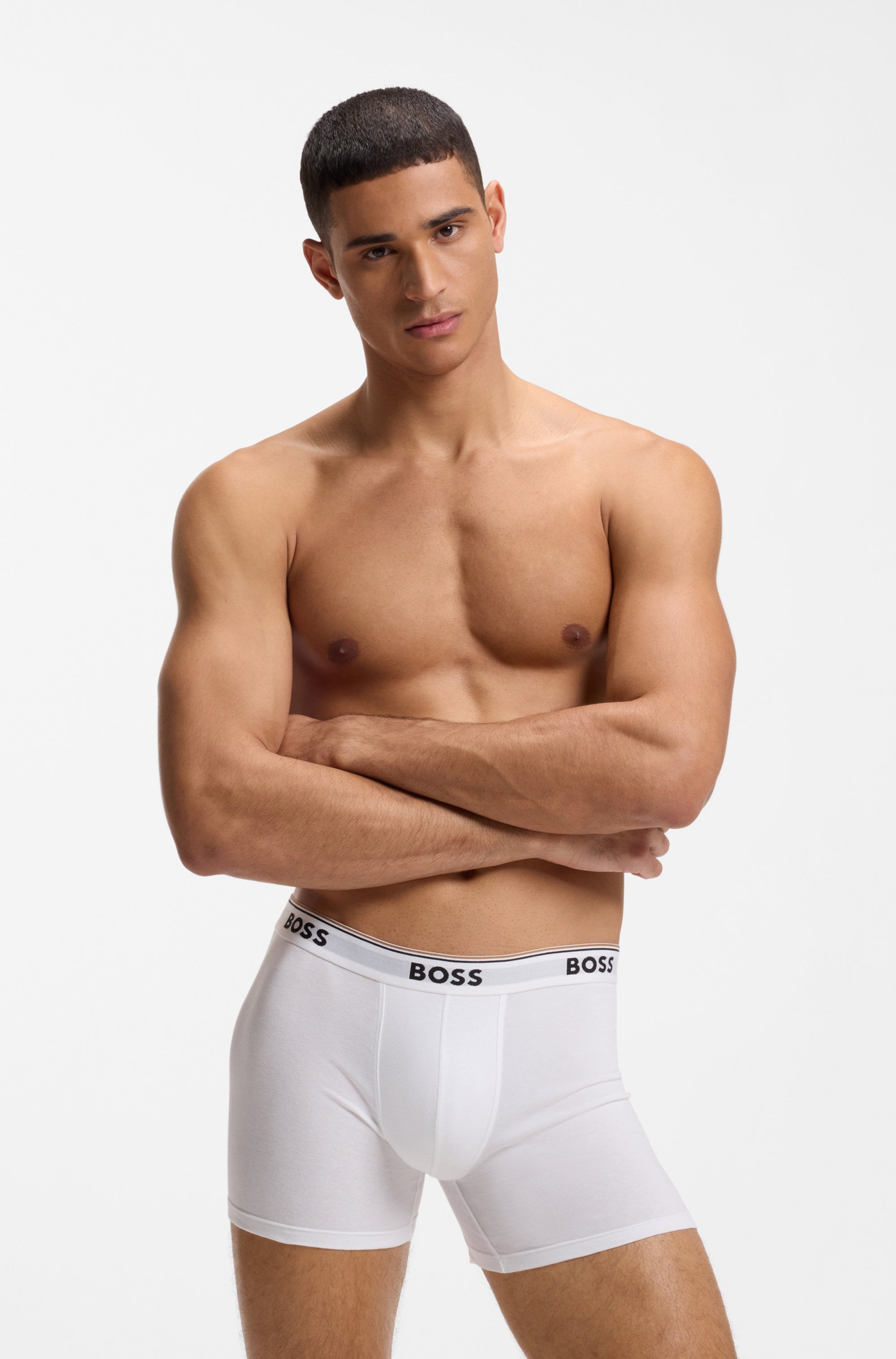 BOSS »Boxer 3 PACK« mit farblich passendem Webbund