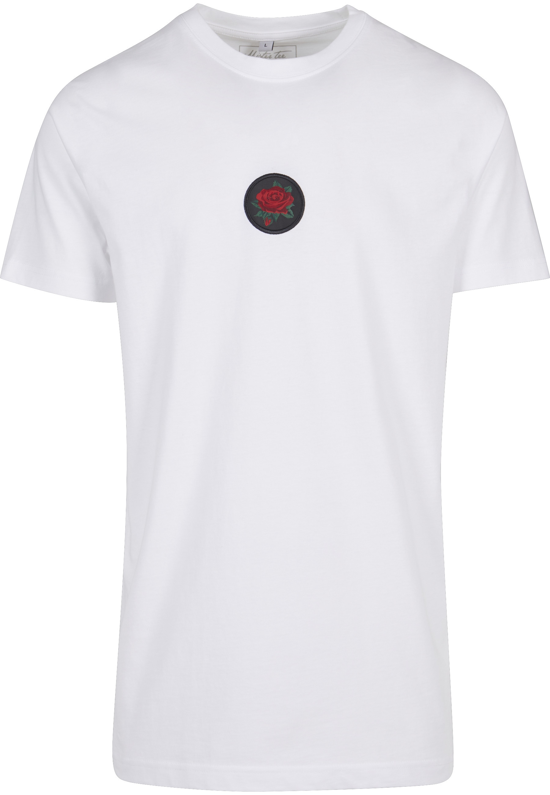 MisterTee Kurzarmshirt "MisterTee Herren Rose Patch Tee" 1 Stk.