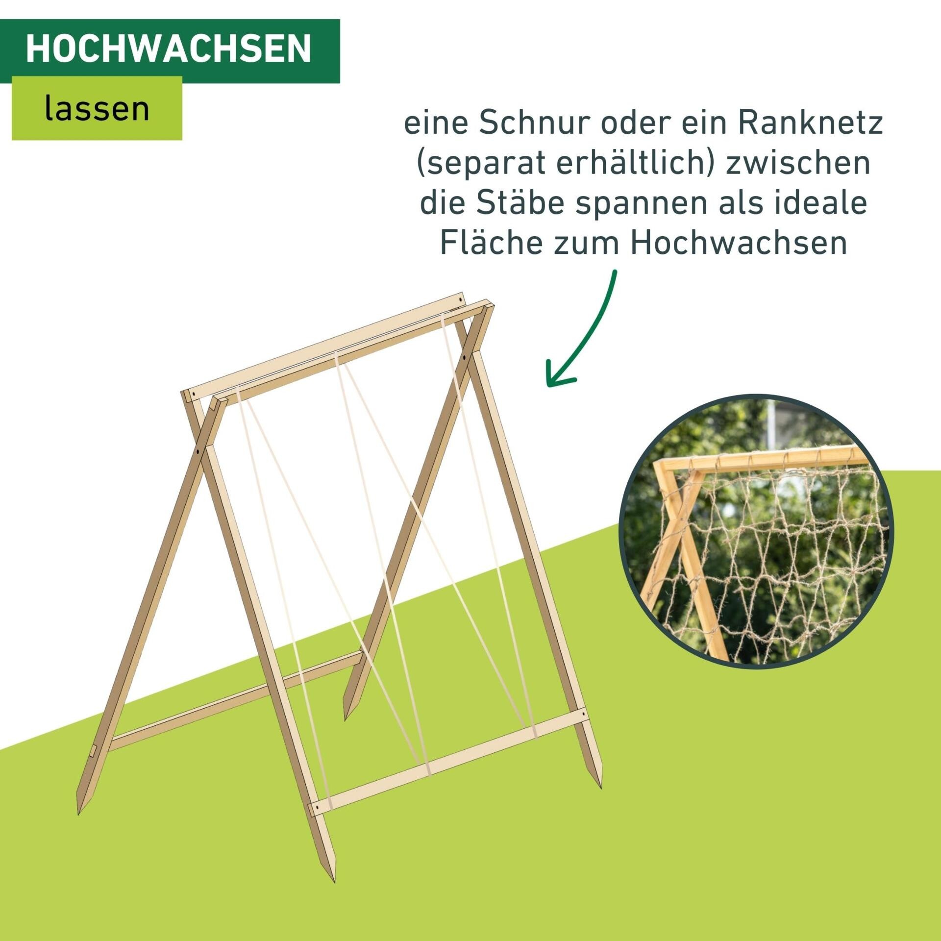 Windhager Rankgitter »Holz-Rankzelt für Blumen und Gemüsepflanzen« Klettterhilfe für den Garten, 90 x 75 x 105 cm