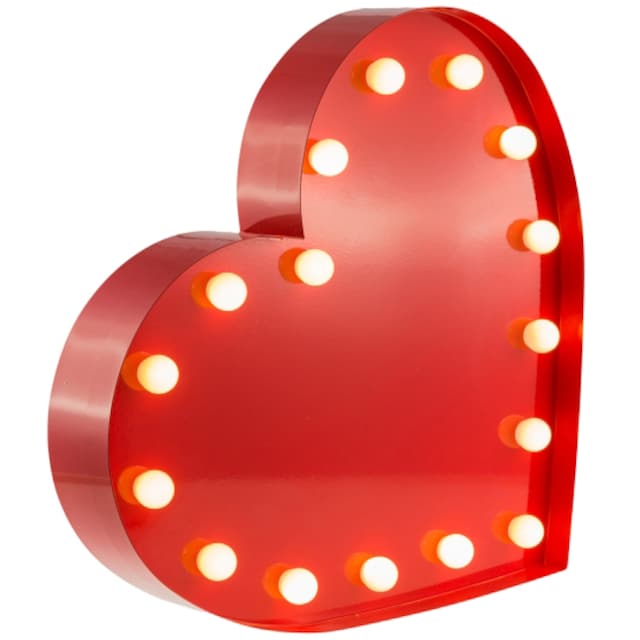 MARQUEE LIGHTS LED Dekolicht »Heart«, 16 flammig-flammig, Wandlampe,  Tischlampe Heart mit 16 festverbauten LEDs - 31x31 cm kaufen | BAUR