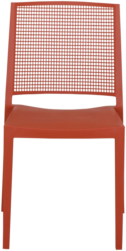 Siena Garden Gartensessel »Square 2er Set Stapelstuhl brick« Set, 2 Stk. tlg. Gestell, Polypropylen/Glasfaser