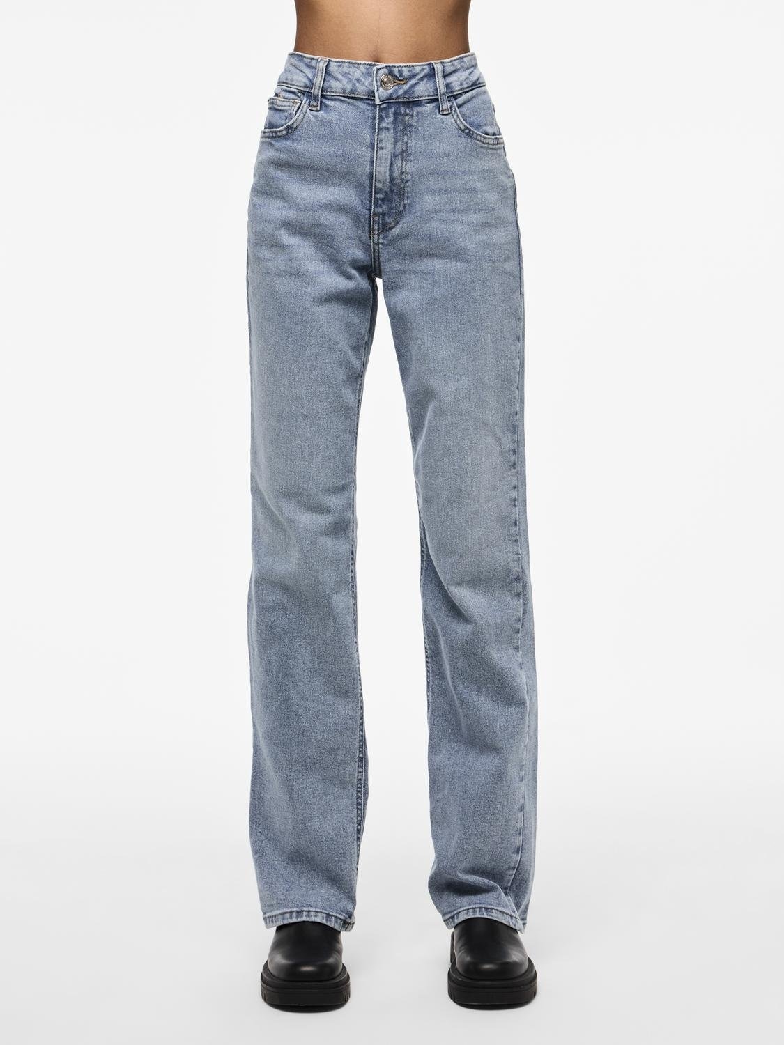 pieces Straight-Jeans "PCKELLY HW STRAIGHT JEANS LB302 NOOS"