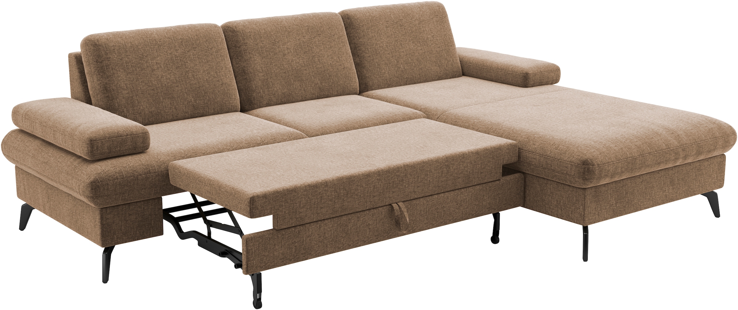 sit&more Ecksofa »Morris Jubi L-Form«, inkl. Armteilfunktion und 1 Zierkissen, wahlweise mit Bettfunktion