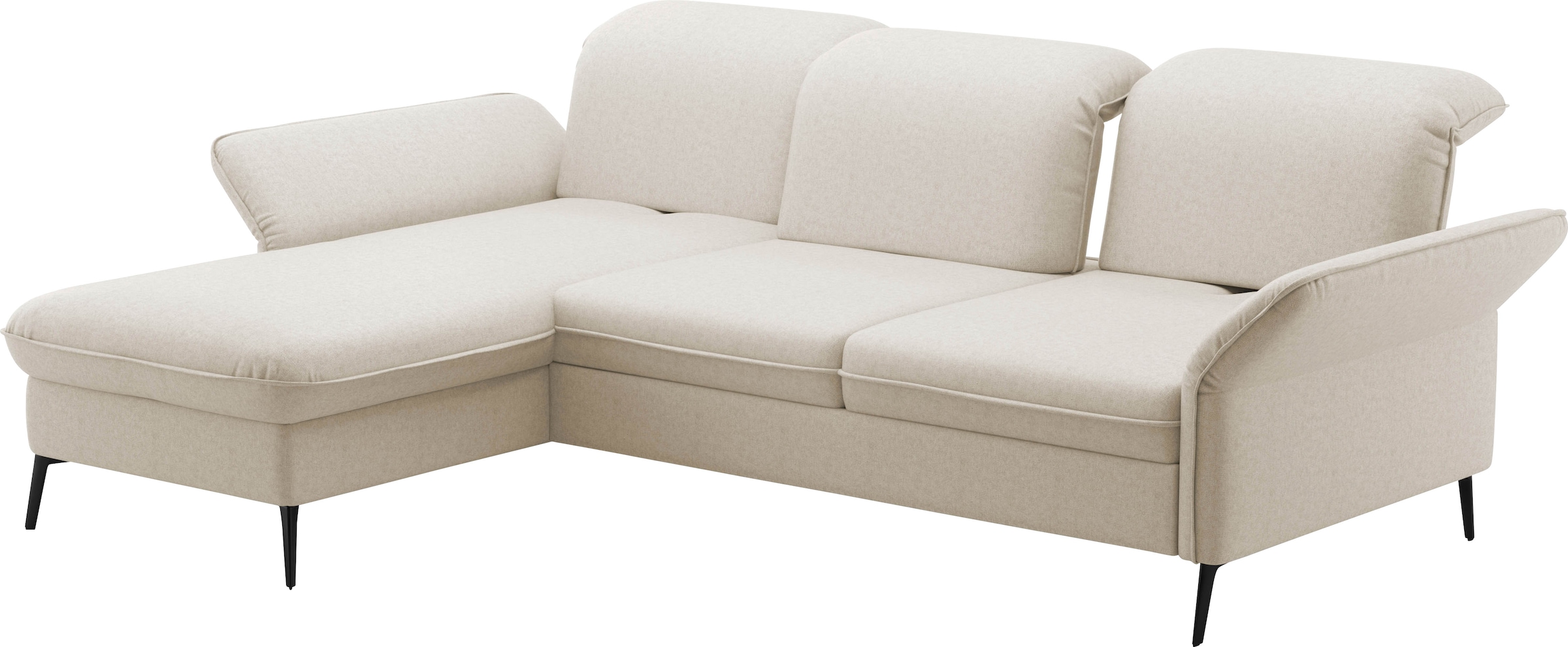 sit&more Ecksofa »Emely, inkl. Sitztiefenverstellung«, wahlweise mit Bettfunktion,Bettkasten,Kopf- & Armteilverstellung