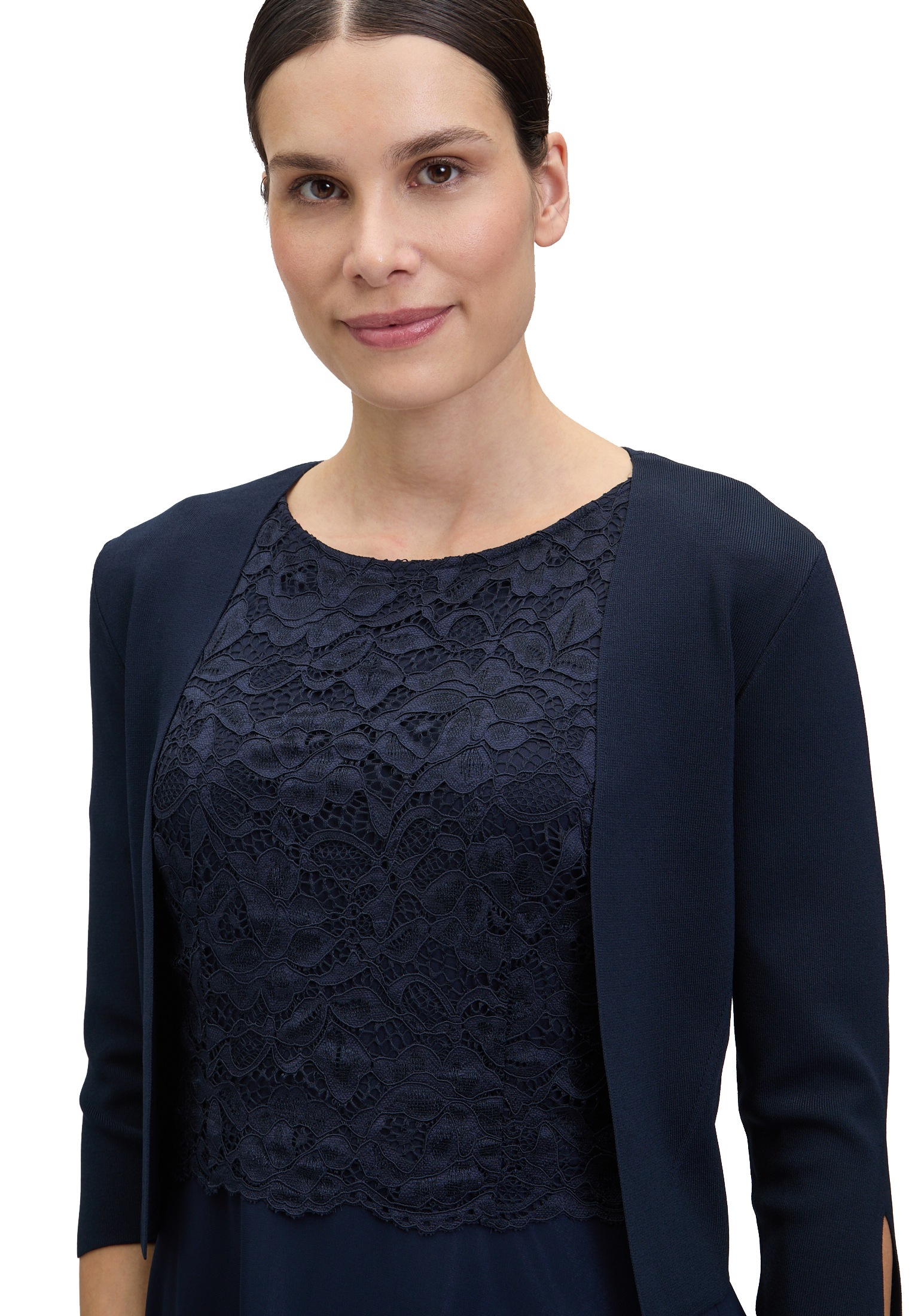 Vera Mont Strickjacke »Vera Mont Damen Strickbolero langarm«, Ärmelschlitz