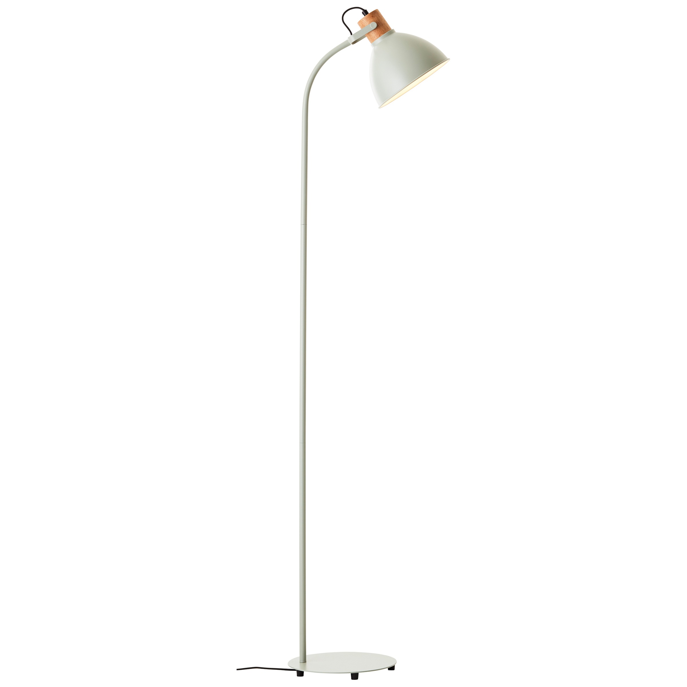 Brilliant Stehlampe »Erena«, 1 flammig-flammig, Höhe 150 cm, E27, Metall/Holz, hellgrün