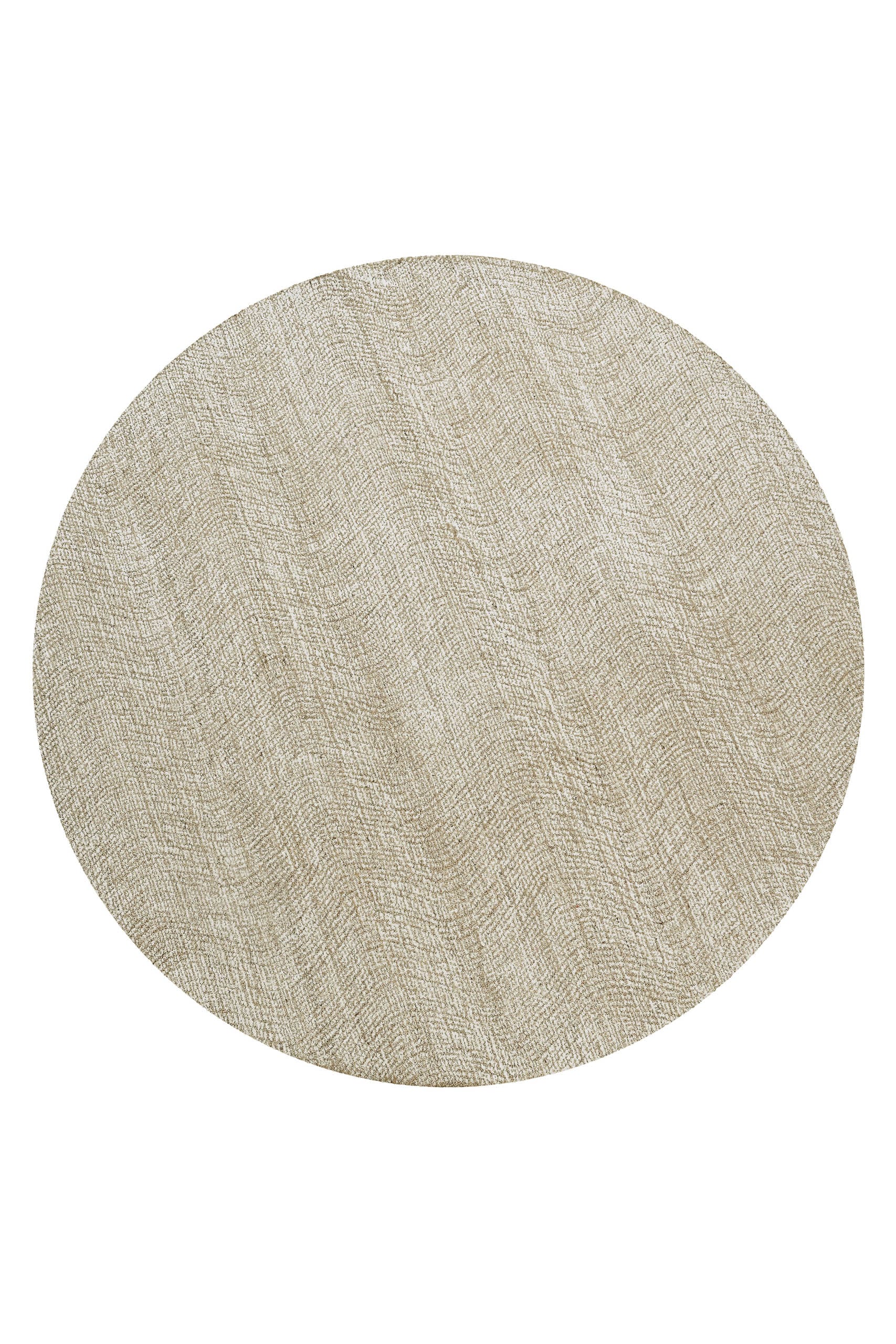 Wecon home Wollteppich »Hamptons THIRTEEN«, rund, 10 mm Höhe, Schurwolle, Kurzflor, Wohnzimmer, Schlafzimmer, elegant, Wellen-Design