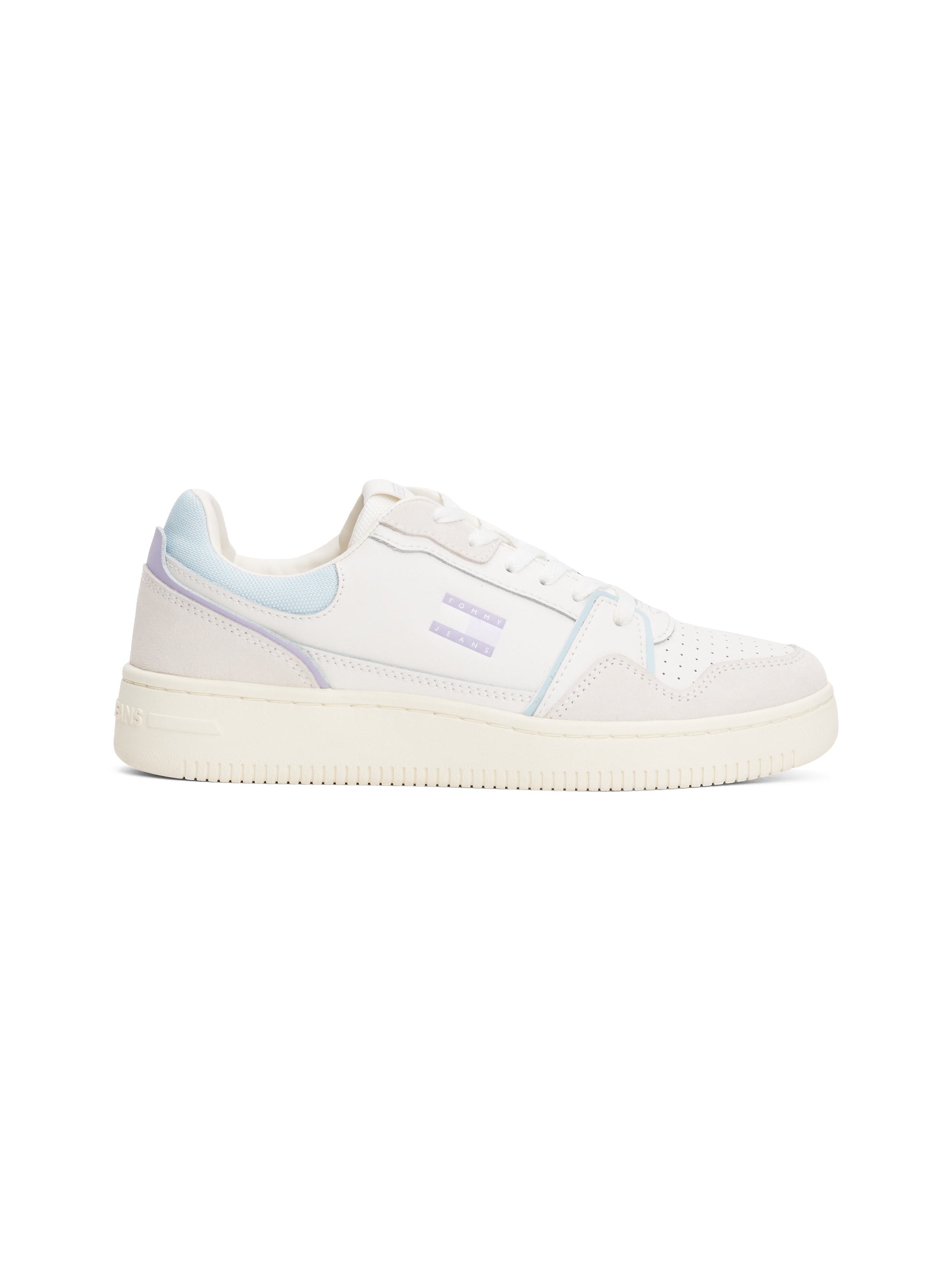 Tommy Jeans Keilsneaker »TJW RETRO BASKET SNEAKER«, Schnürschuh, Halbschuh, Freizeitschuh mit seitlicher Logoflagge