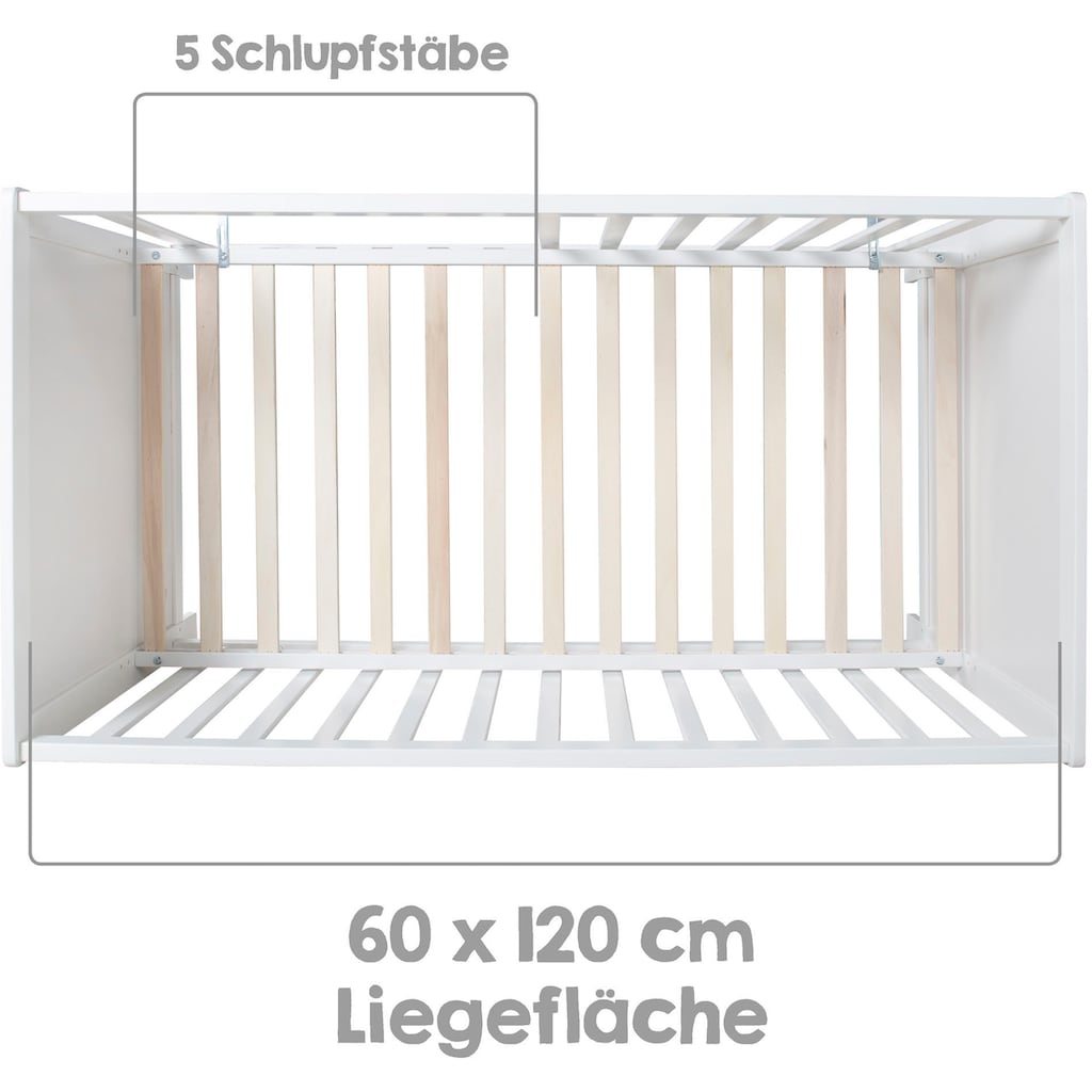 roba® Beistellbett »60x120 cm Universal, weiß«