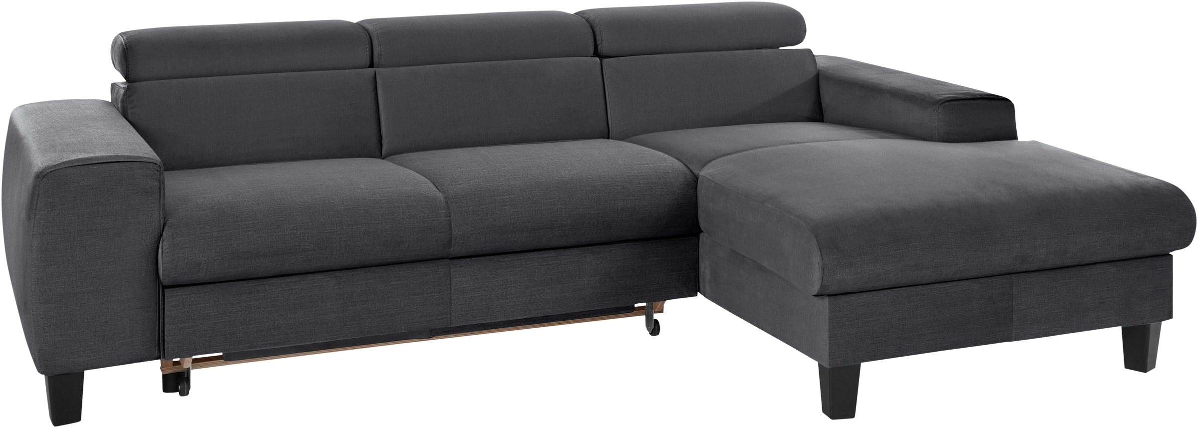 COTTA Ecksofa »Morven L-Form mit Kopfteilverstellung«, wahlweise mit Bettfunktion, Bettkasten & Wireless-Charger