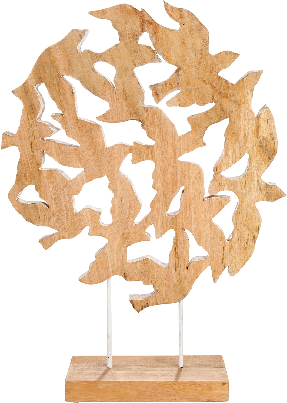 GILDE Skulptur »Standrelief rund Gull naturfarben« Maritim Küste Strand Meer Möwe Nordsee Ostsee