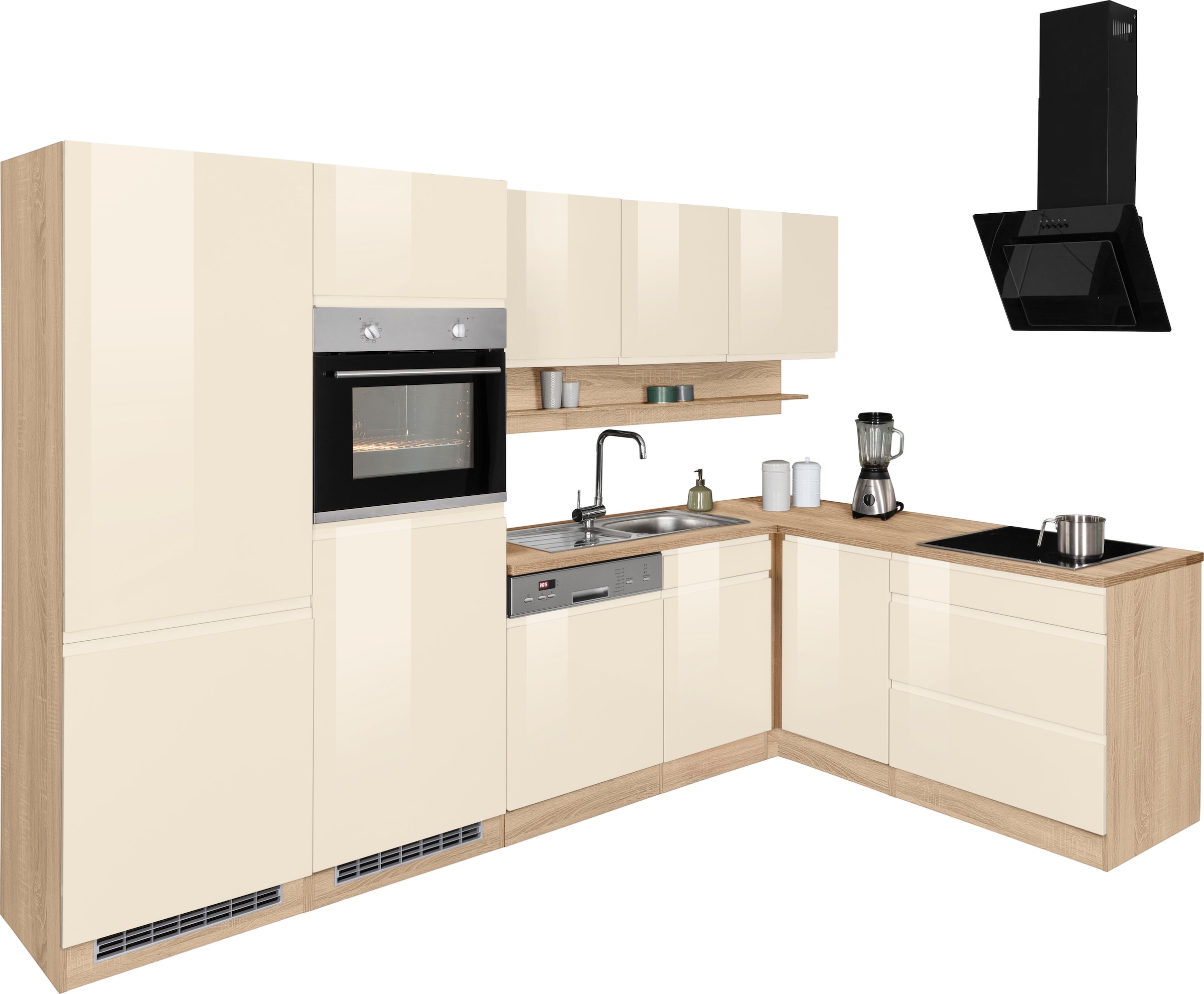 HELD MÖBEL Winkelküche "Virginia", Stellbreite 290/180 cm, ohne E-Geräte günstig online kaufen