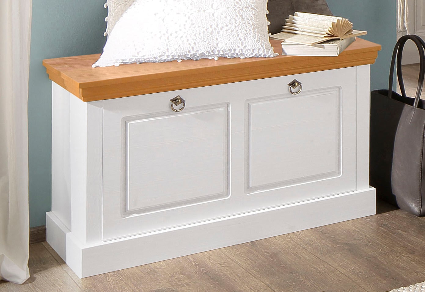 OTTO home Schuhbank "Basilico" Breite 90 cm, Sitzhöhe 52 cm, Kassettenoptik günstig online kaufen