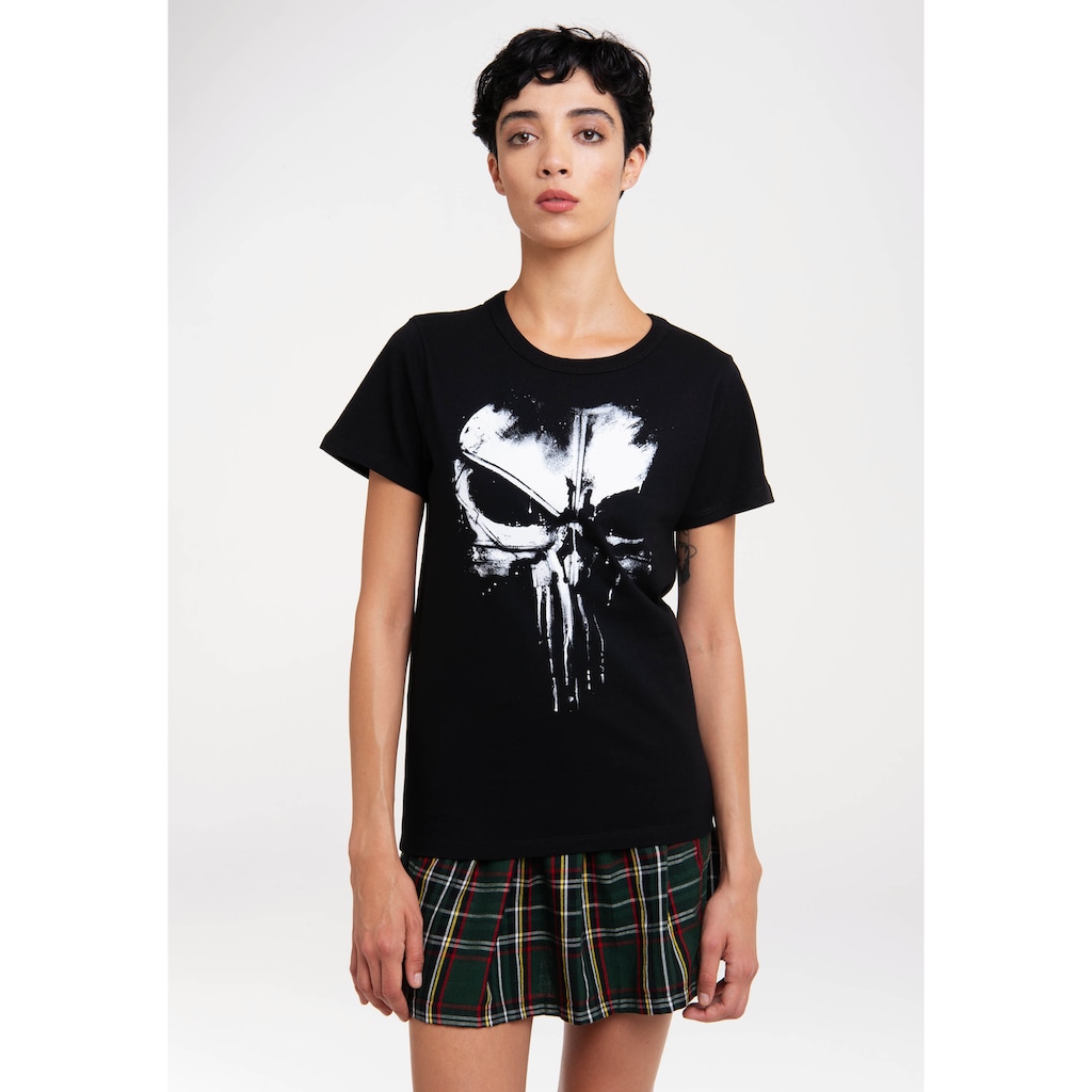 LOGOSHIRT T-Shirt »Marvel Punisher Techno Skull« mit lizenziertem Print