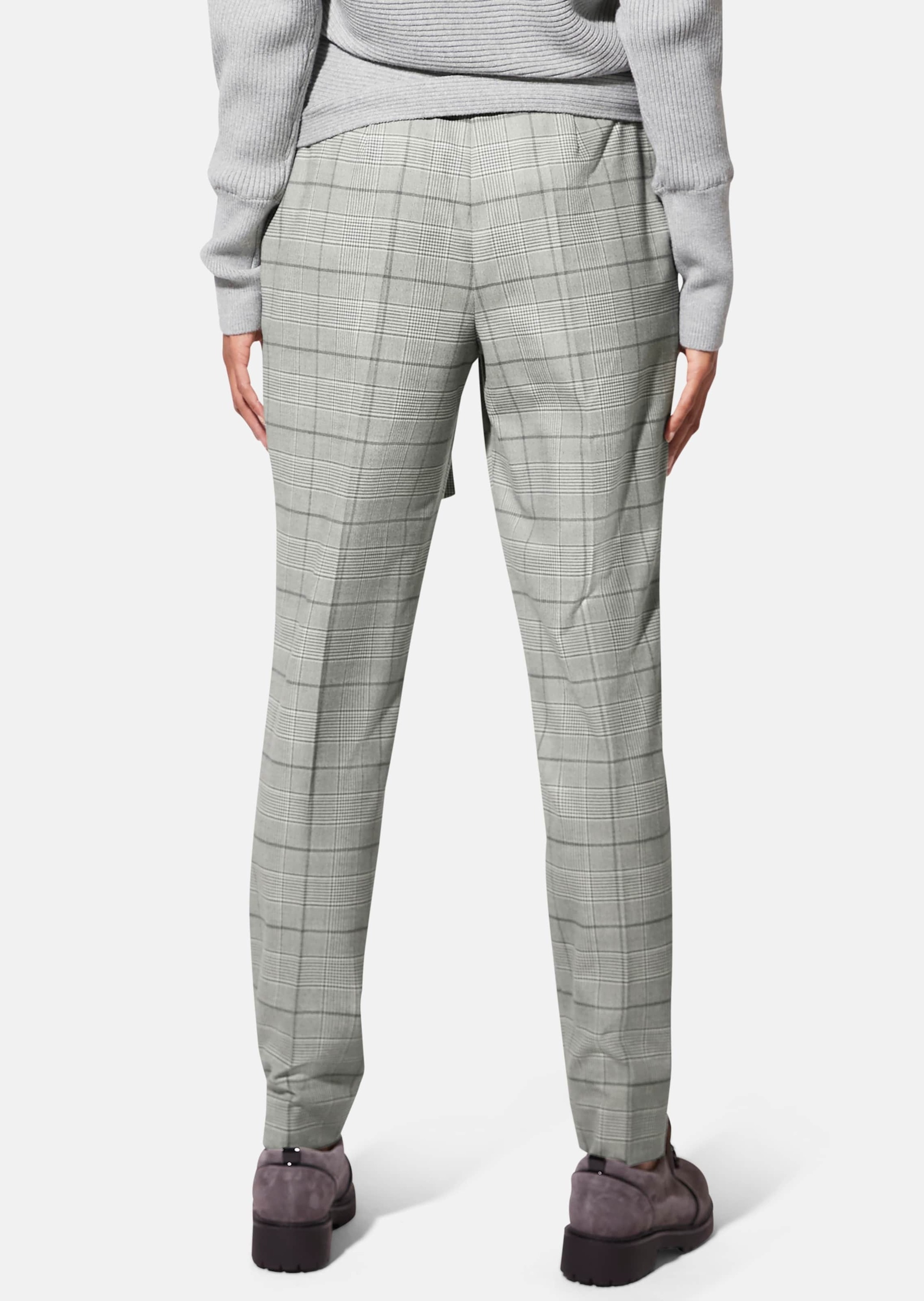 MADELEINE Bundfaltenhose »Hose Karo-Bundfaltenhose mit Bindegürtel«