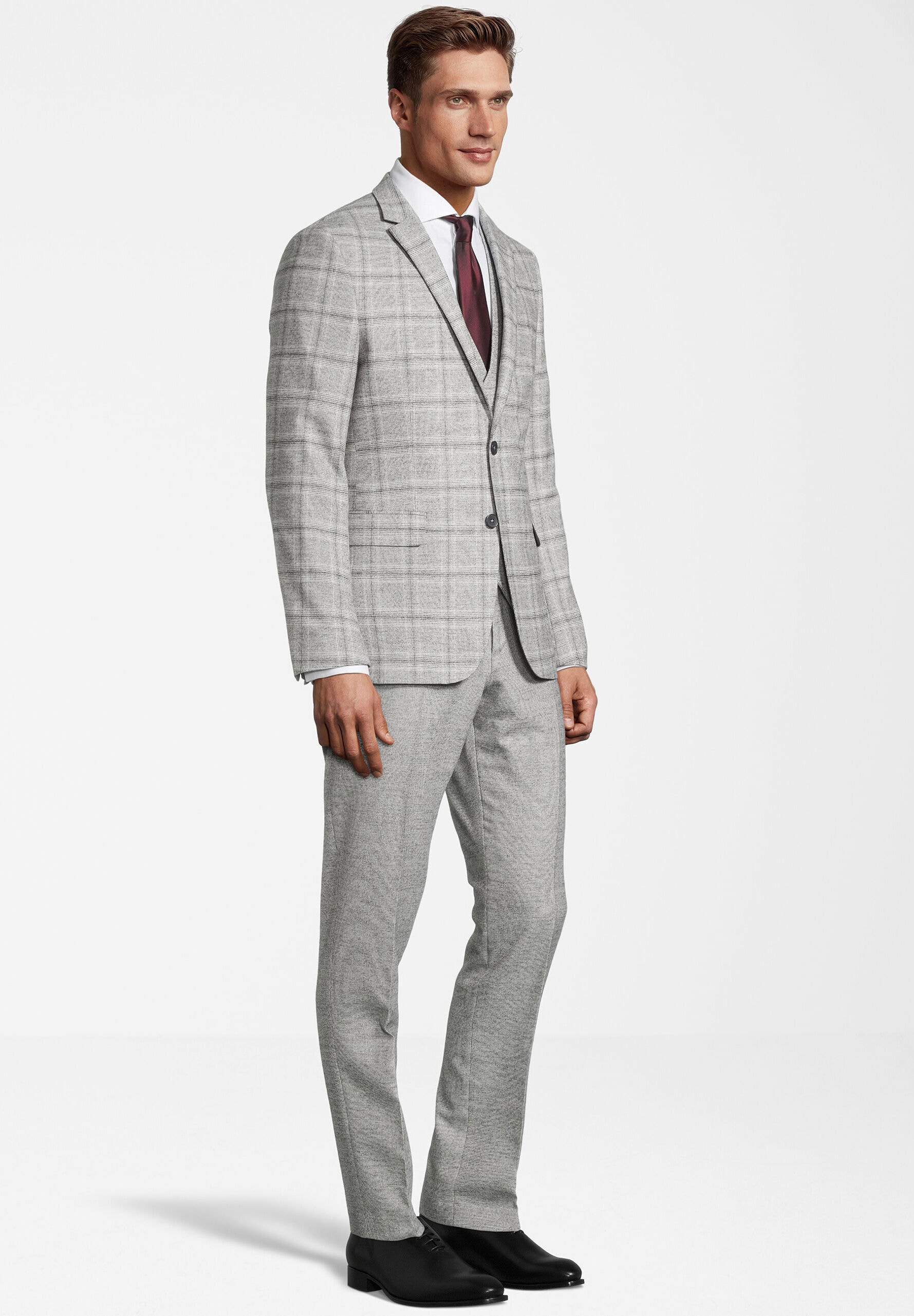 SteffenKlein Anzug 3-teilig »SteffenKlein Anzug« regular fit bestehend aus schmaler Hose und zweireihiger Weste
