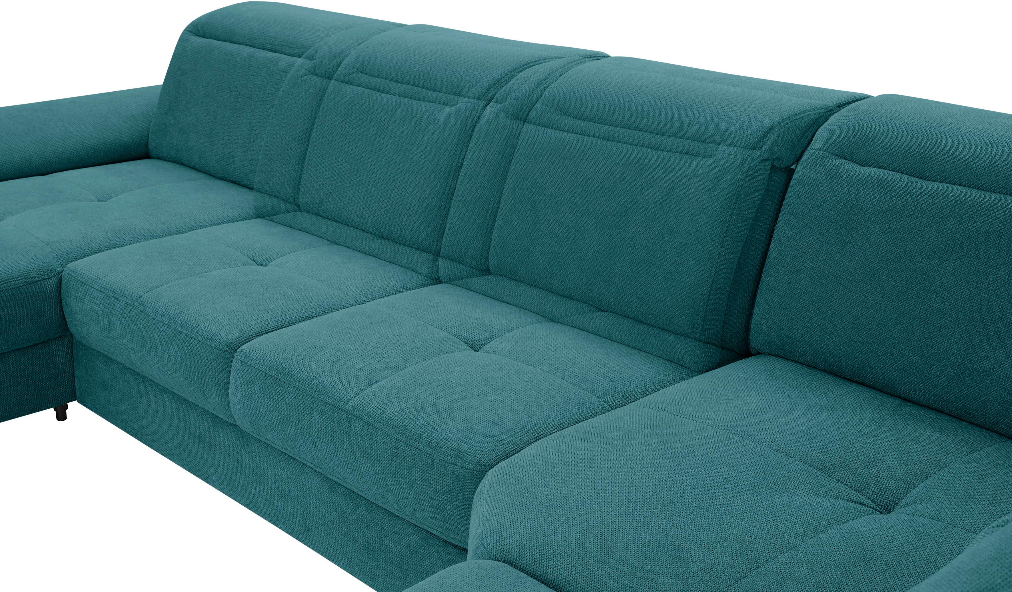 Thumbnail - PLACES OF STYLE Wohnlandschaft "Cornwall U-Form" inkl. Sitztiefenverstellung, wahlweise mit Bettfunktion