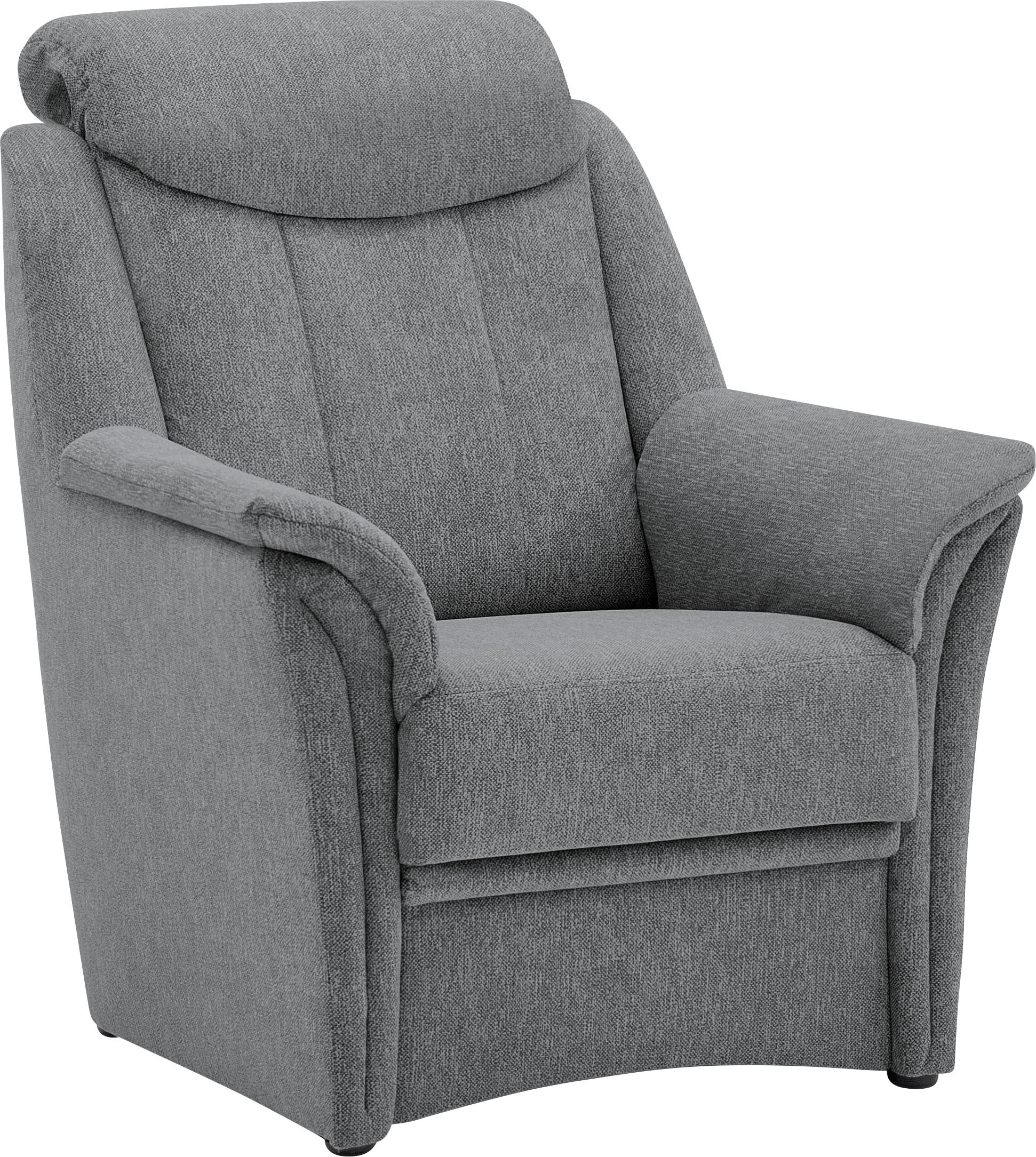 VILLA BECK Polstergarnitur »Lugano«, (Set, 3 tlg.), Kopfteilverstellung, in Sitzhöhe 49 cm, 3-Sitzer und 2x Sessel