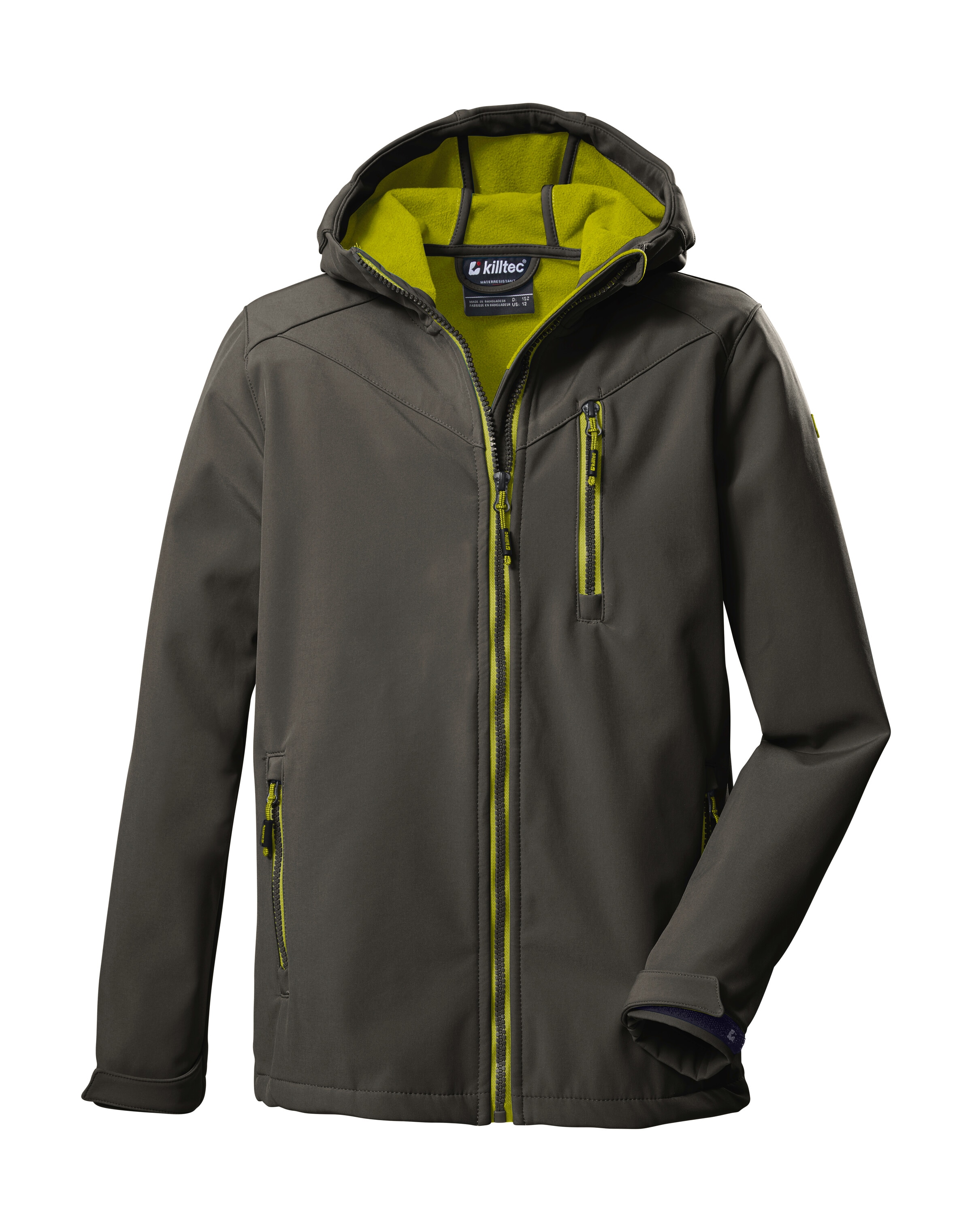 Killtec Softshelljacke »Boys Softshelljacke«, Wasserabweisende Softshelljacke mit Kapuze, Fleece