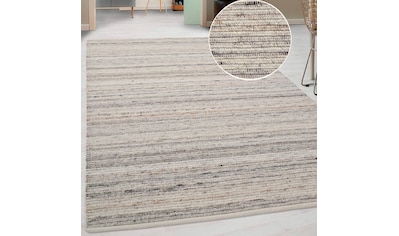 Teppich »Kreta, mit Wolle, handgewebt, mit Naturfaser«, rechteckig, Handweb Teppiche,...