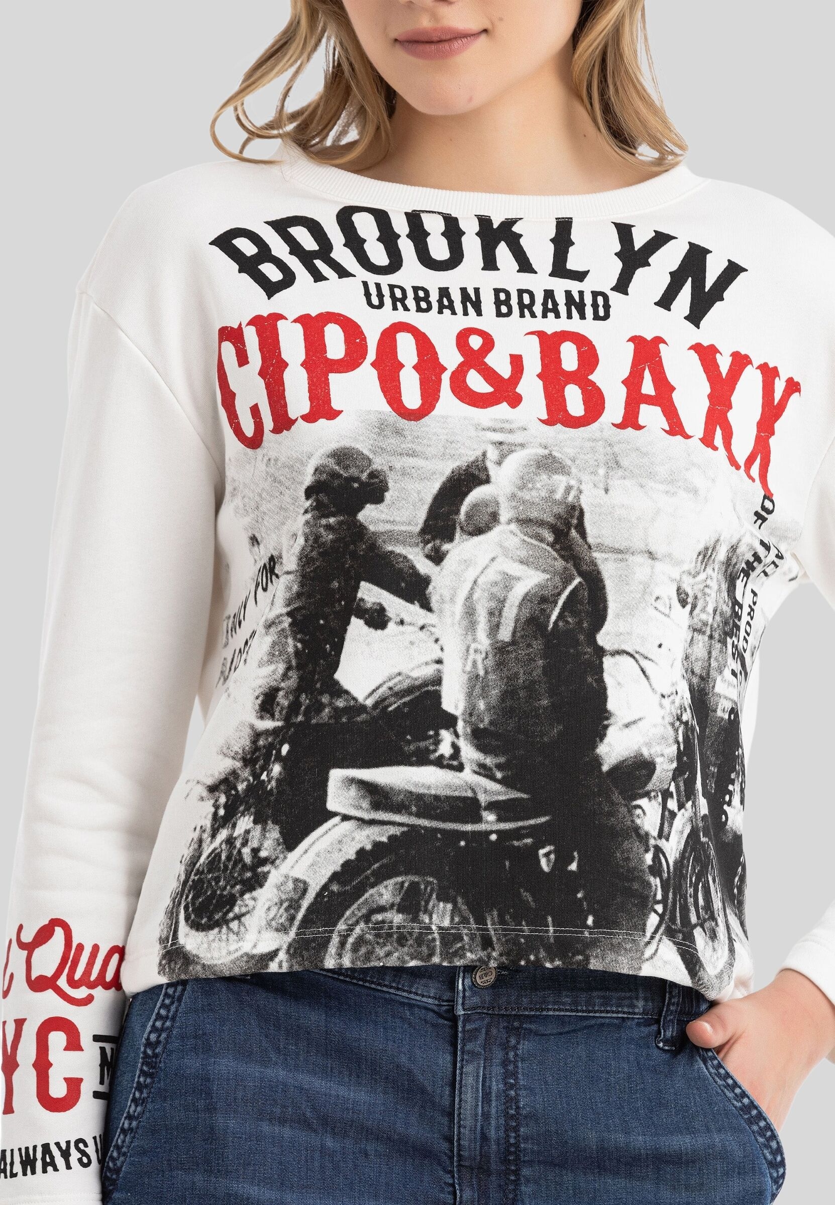 Cipo & Baxx T-Shirt »Cipo & Baxx Sweatshirts LONG SLEEVE T-SHIRT« hohem Tragekomfort