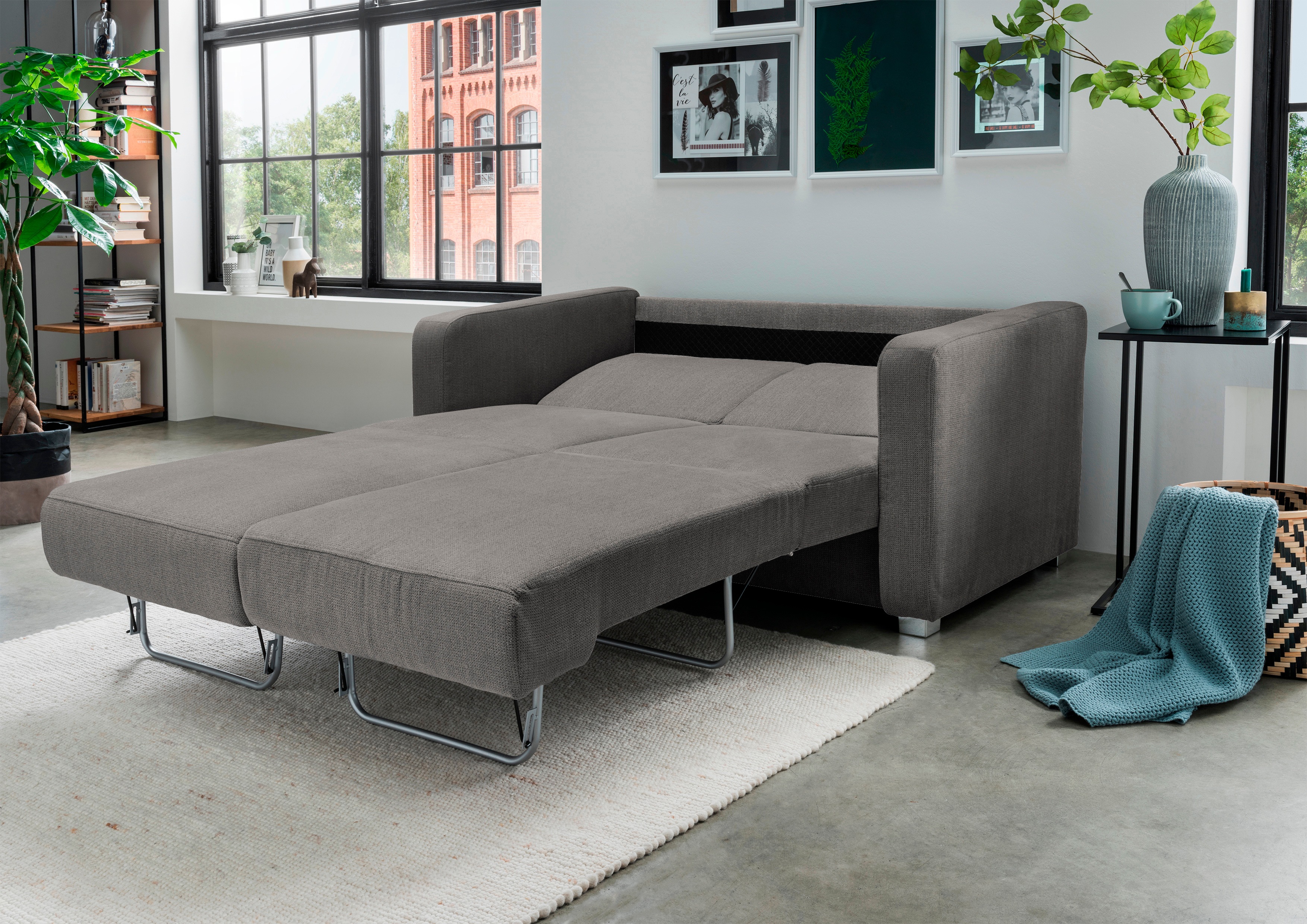 Thumbnail - INOSIGN Schlafsofa "Mia Problemlöser Sofa, Einzelauszug, Bettsofa, zeitlos und bequem", mit 2 Einzelauszügen als Längssc...