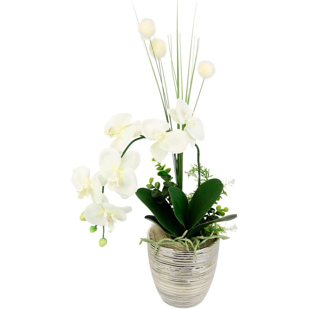 I.GE.A. Kunstblume »Arrangement Orchidee/Gras«