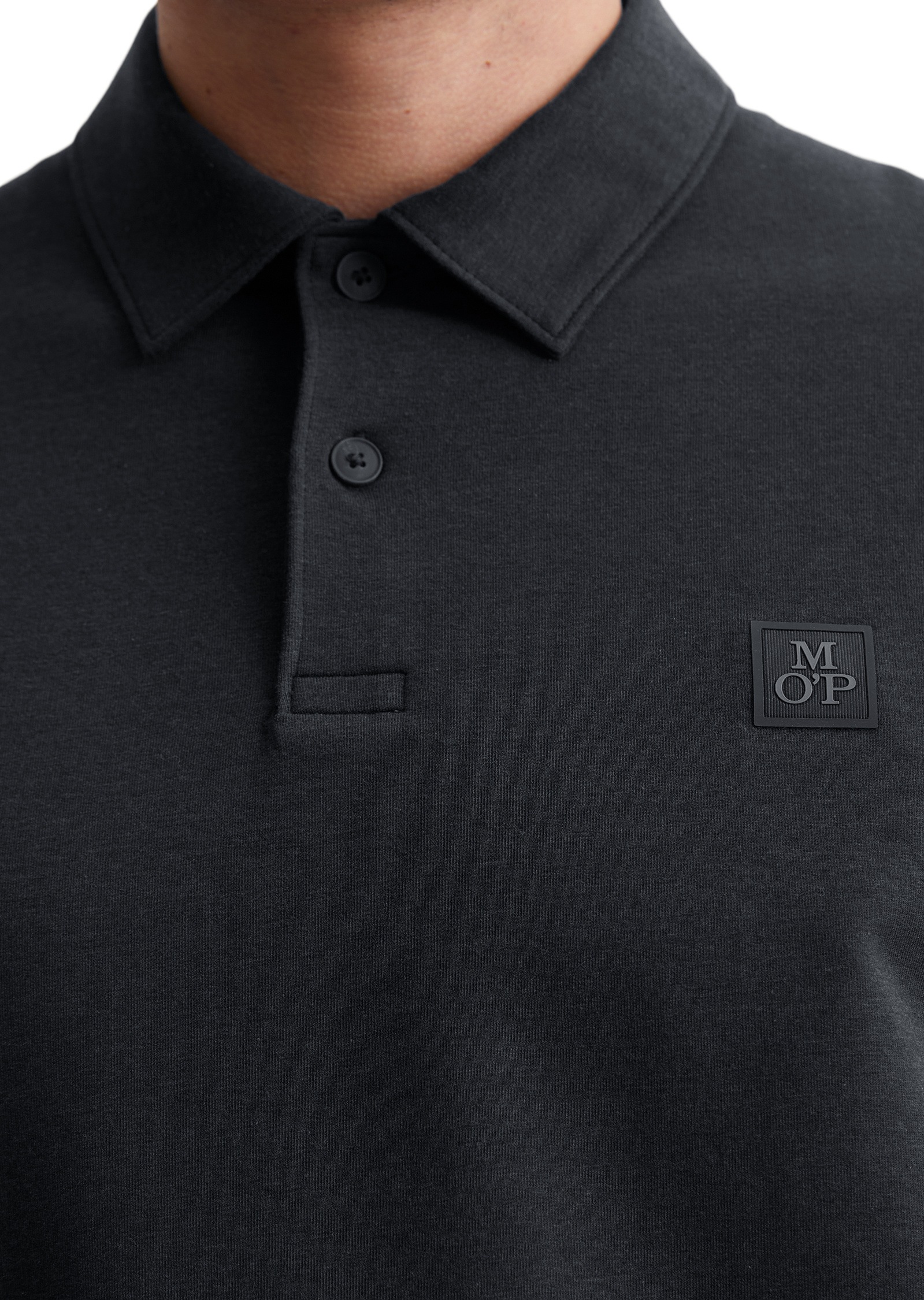 Marc O'Polo Langarm-Poloshirt »aus weichem Bio-Baumwoll-Viskose-Mix«