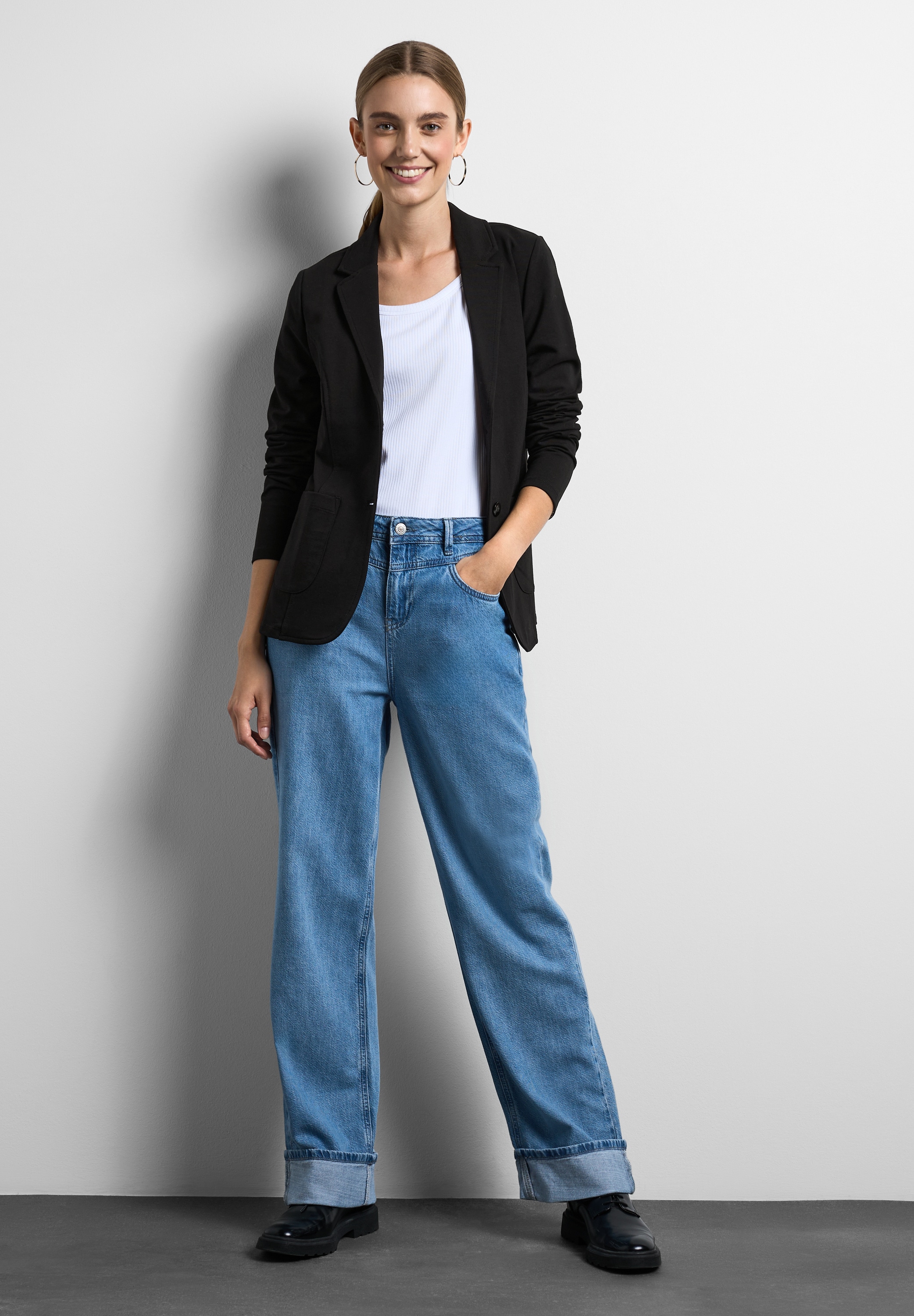 STREET ONE Sweatblazer, aus Baumwolle mit Stretchanteil