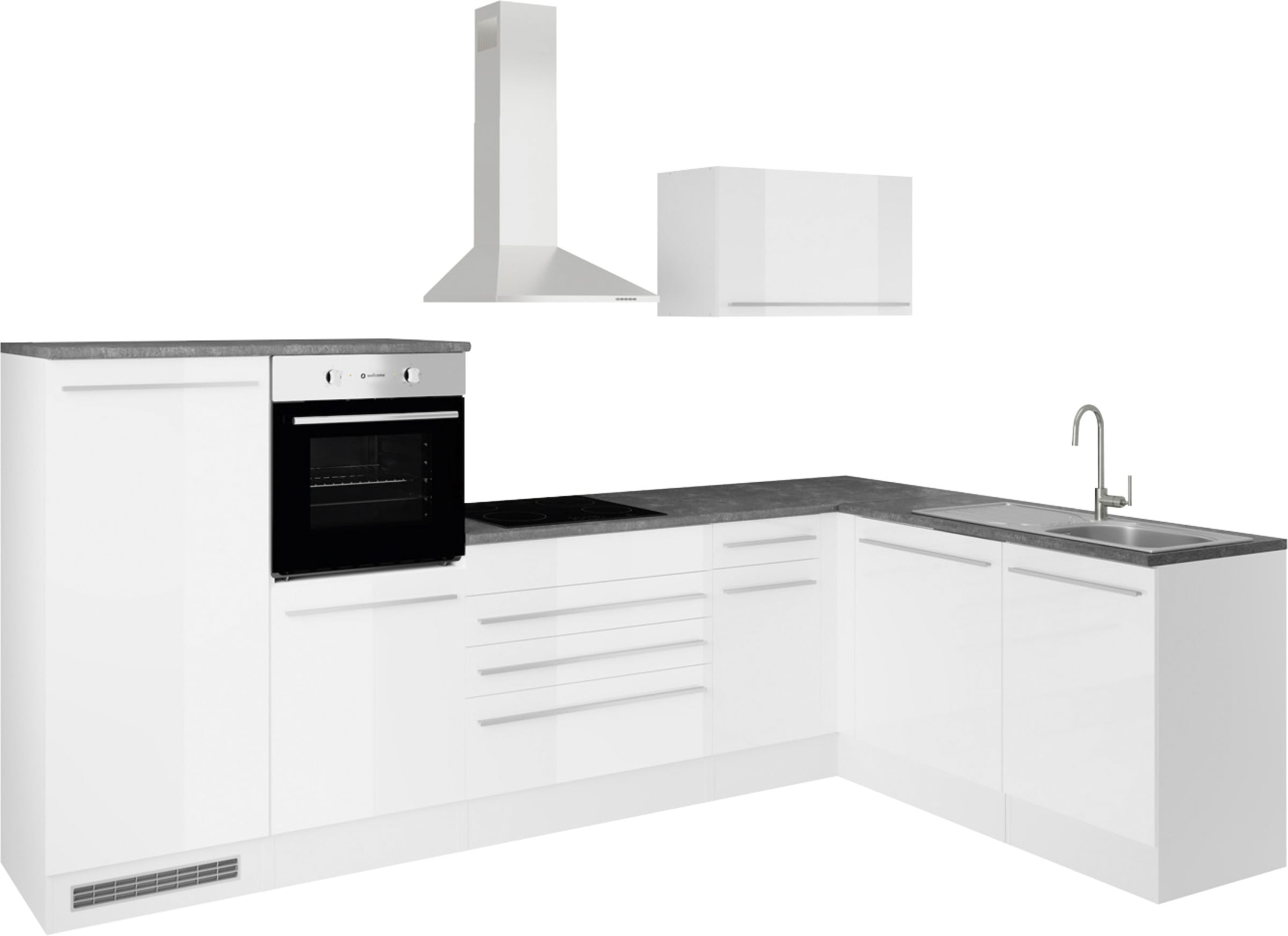 BASIC by Balculina Winkelküche »Jazz« Stellbreite 320/175 cm, wahlweise mit E-Geräten