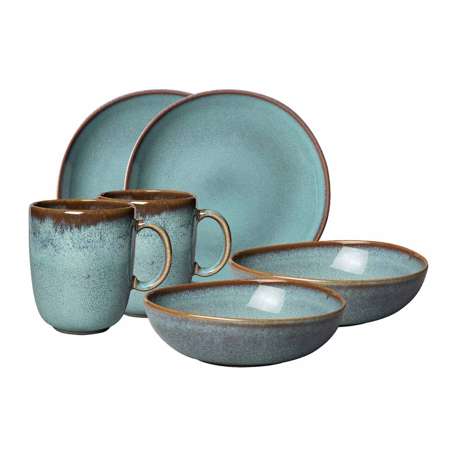 Geschirr-Set "Frühstücks-Set Lave 6er Set", 6 tlg., blau, LIKE. BY VILLEROY & BOCH, Geschirr-Sets