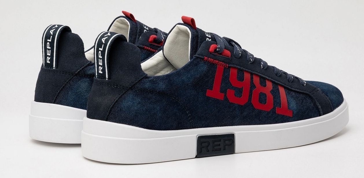 Replay Sneaker "POLYS DENIM", mit seitlichem Zahlenprint, Freizeitschuh, Ha günstig online kaufen