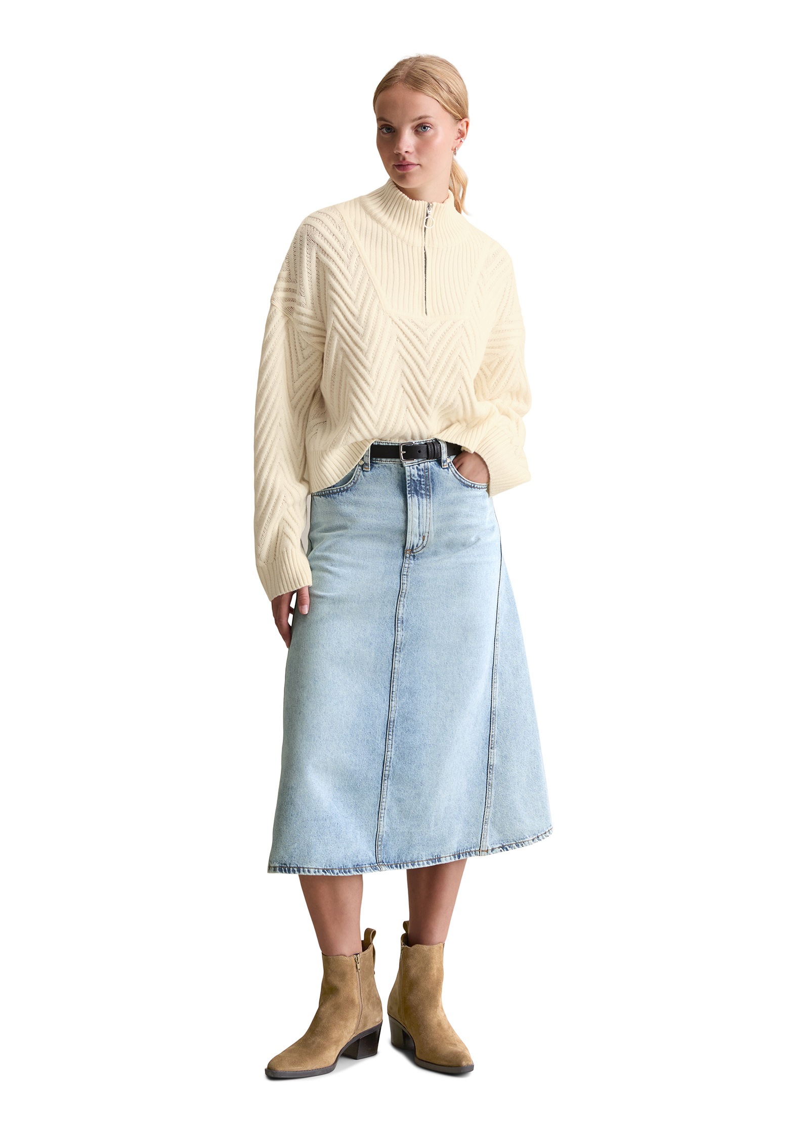 Marc O'Polo DENIM Strickpullover »aus weichem Schurwolle-Mix«