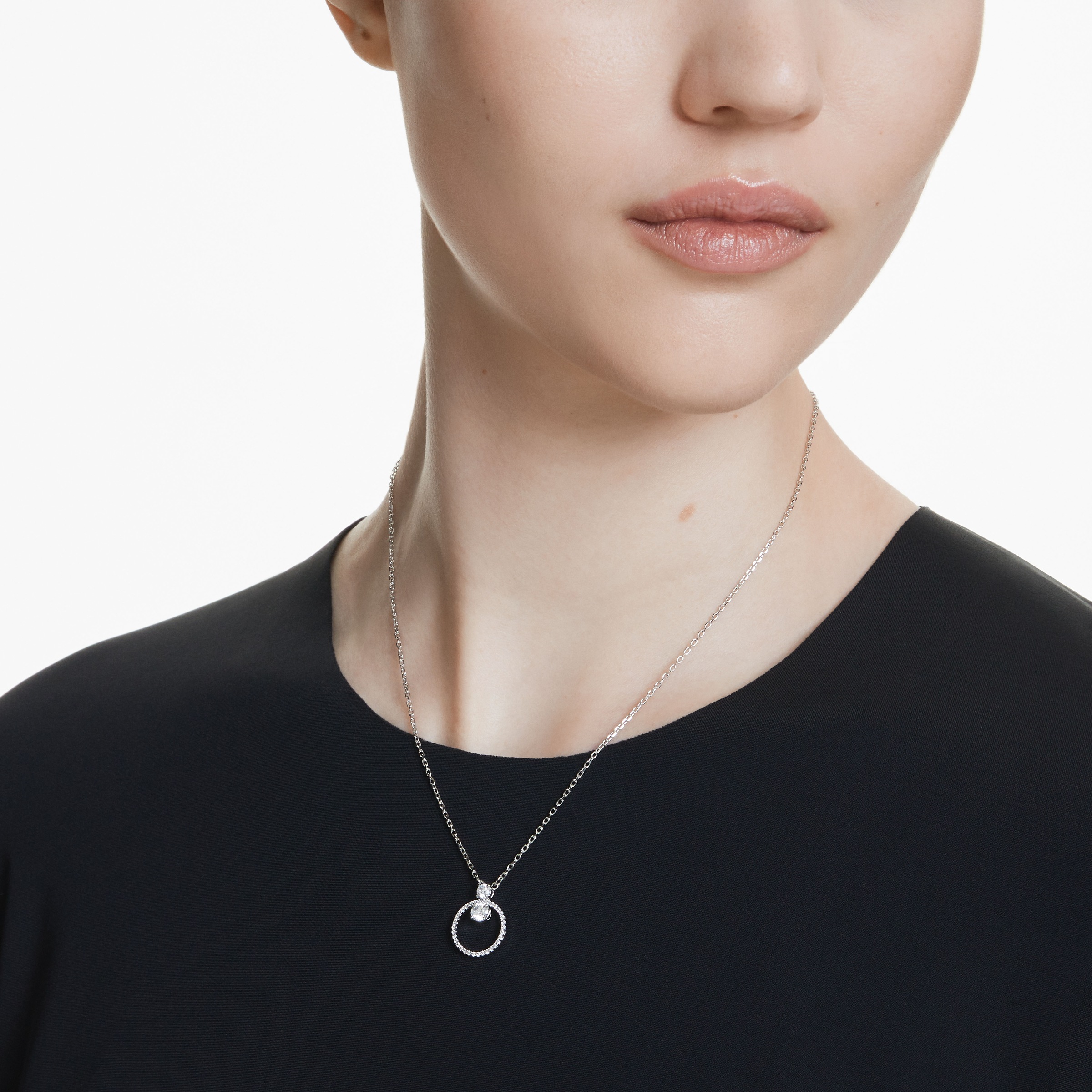 Swarovski Kette mit Anhänger »Constella Pavé, 5692261, 5692266«, mit Swarovski® Zirkonia (synth.)