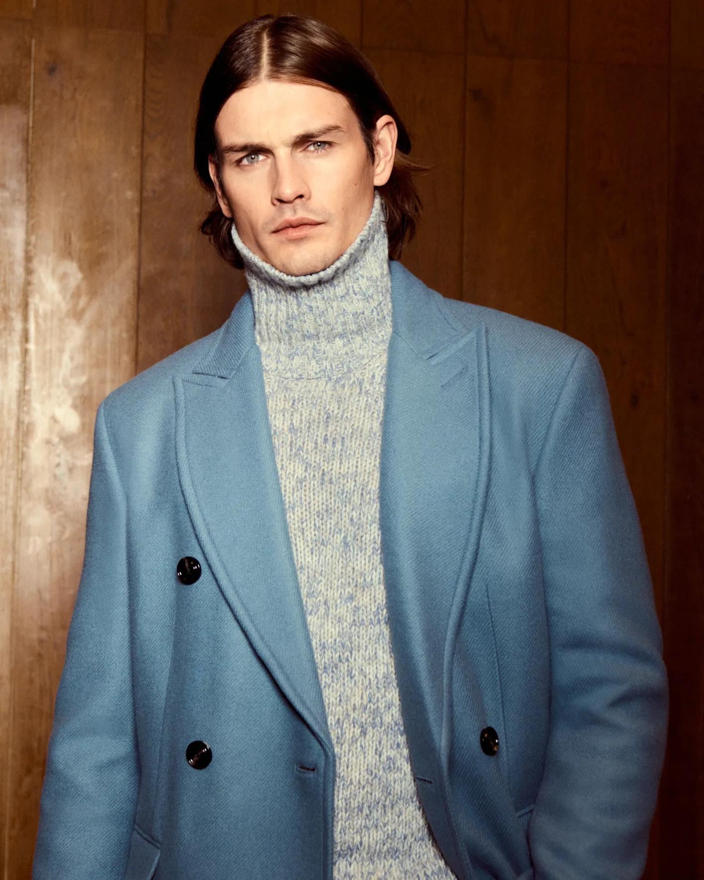 JOOP! Rollkragenpullover »Valtino« mit markanter Melange-Struktur, Woll-Mix