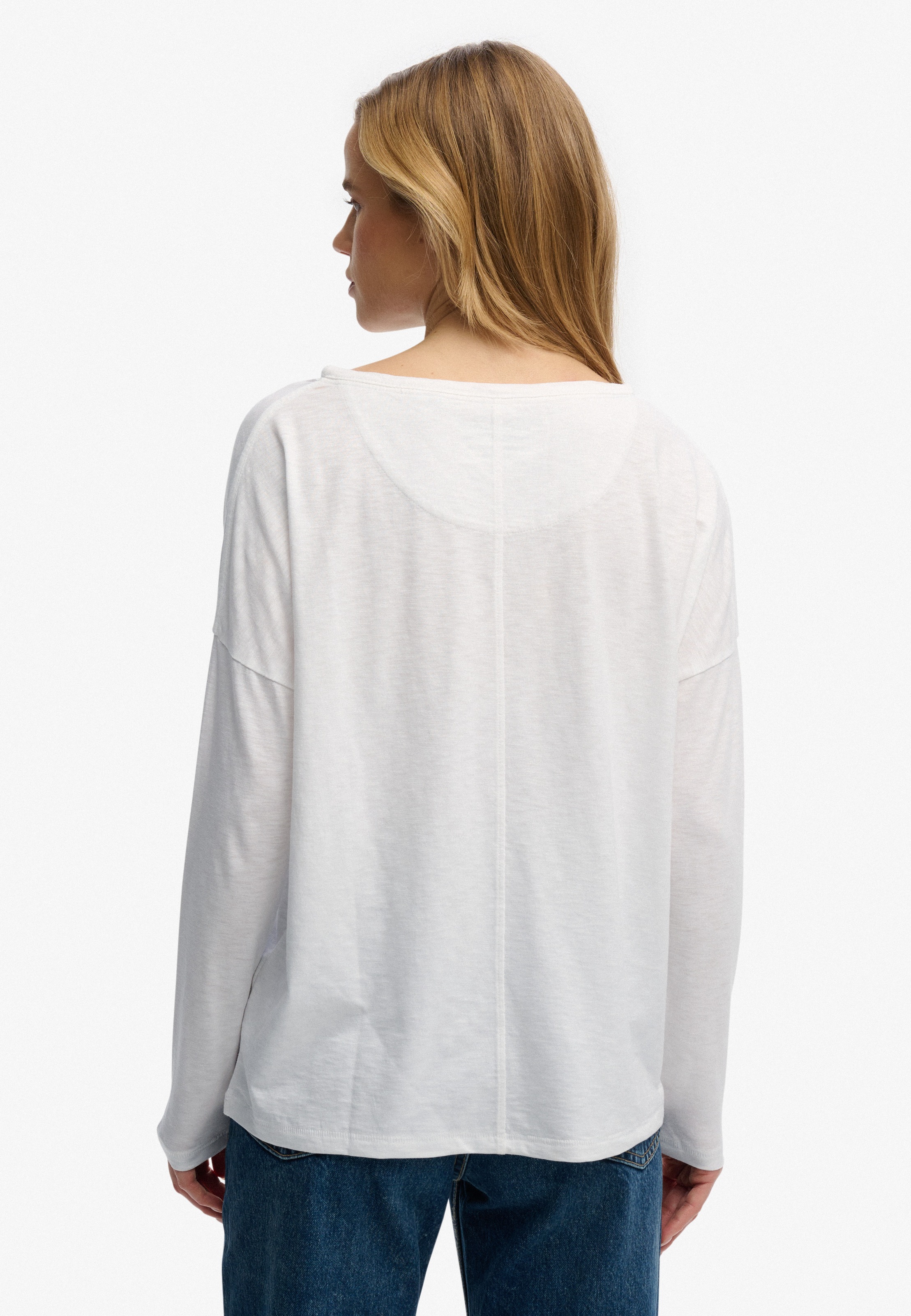 Thumbnail - Superdry Langarmshirt "STUDIOS BOAT NECK SLUB LS TOP" Baumwollmischung, oversize