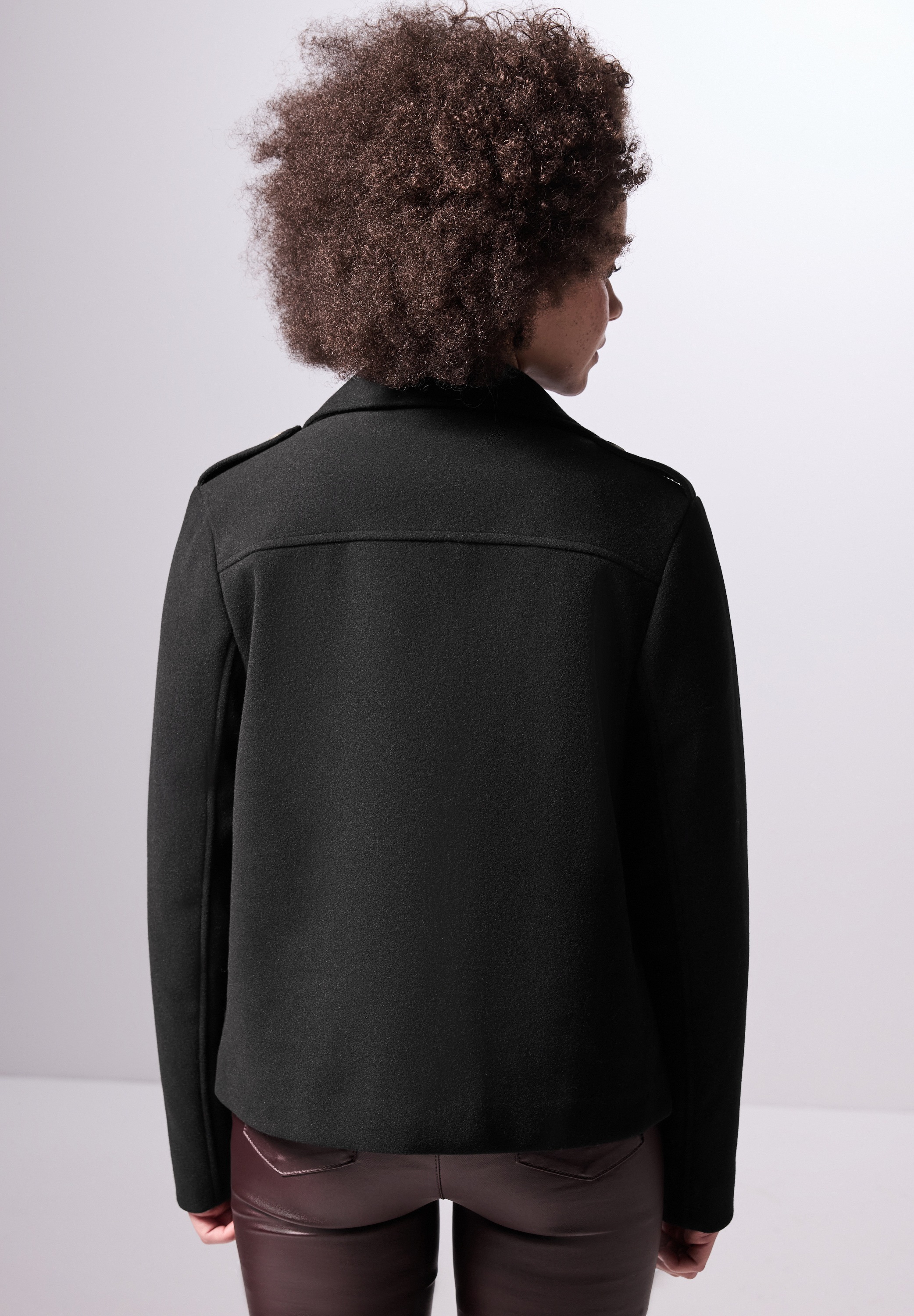 STREET ONE STUDIO Kurzjacke, ohne Kapuze, mit Reverskragen